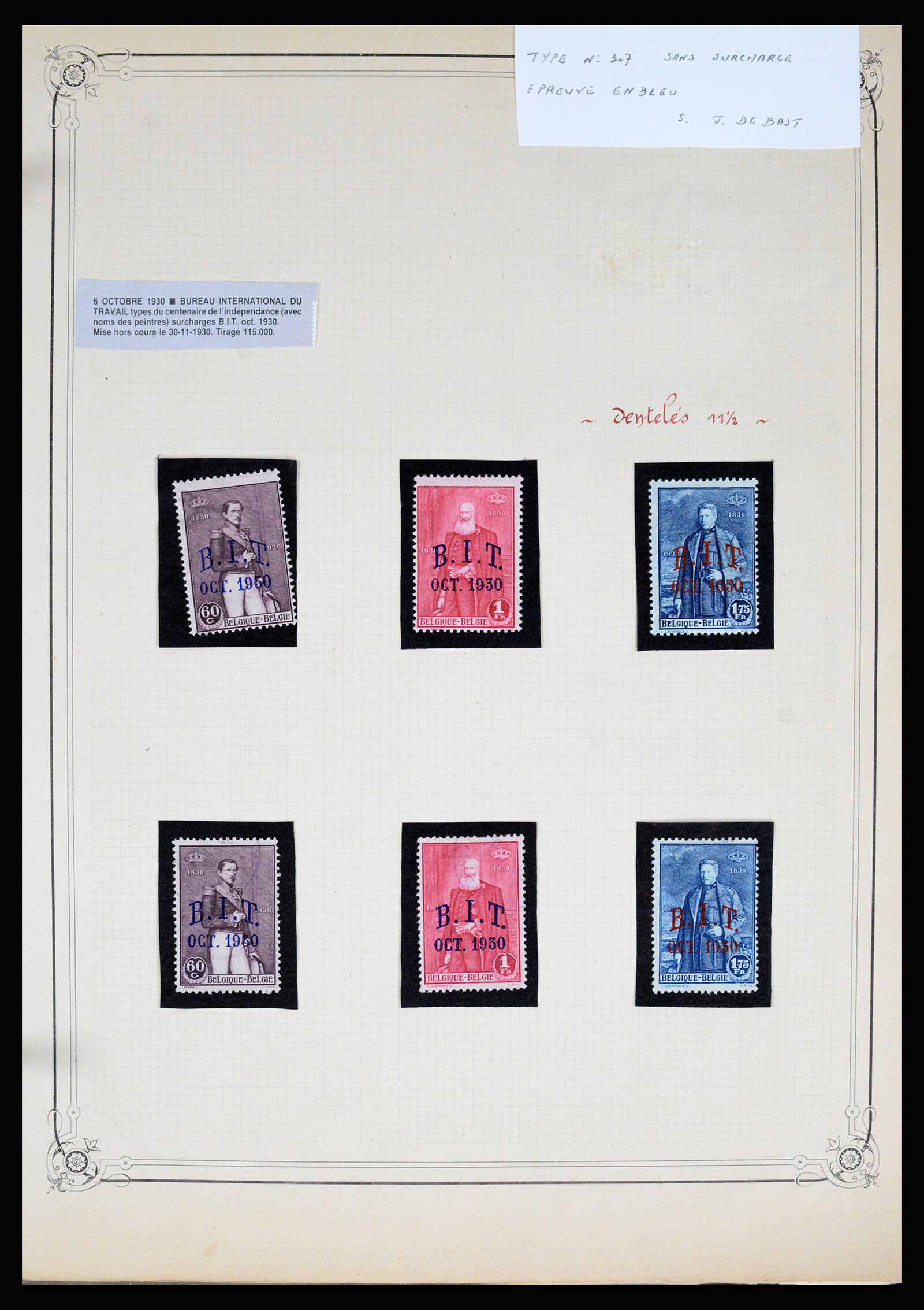 37068 051 - Postzegelverzameling 37068 België 1869-1940.