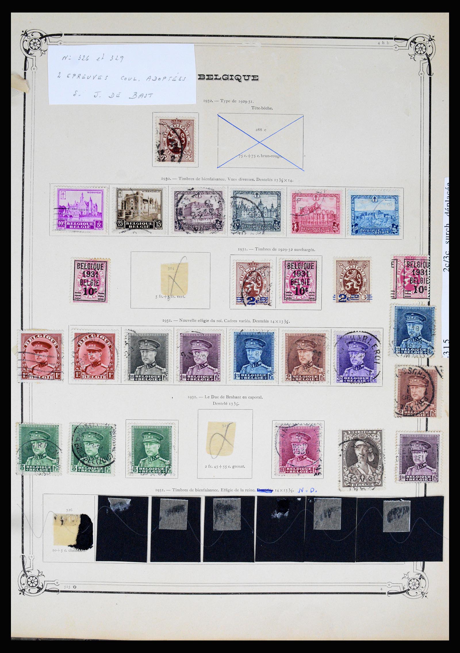 37068 054 - Postzegelverzameling 37068 België 1869-1940.