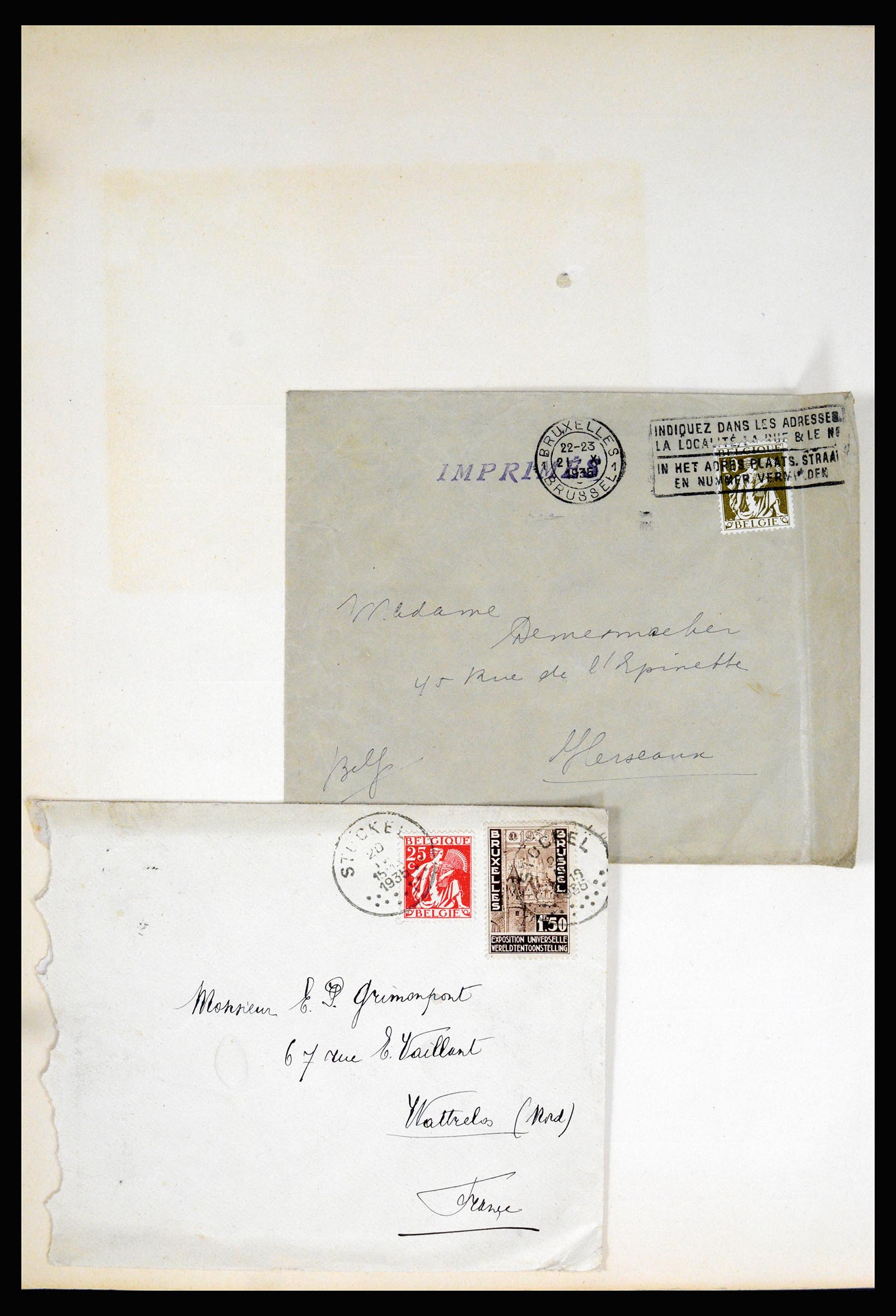 37068 055 - Postzegelverzameling 37068 België 1869-1940.