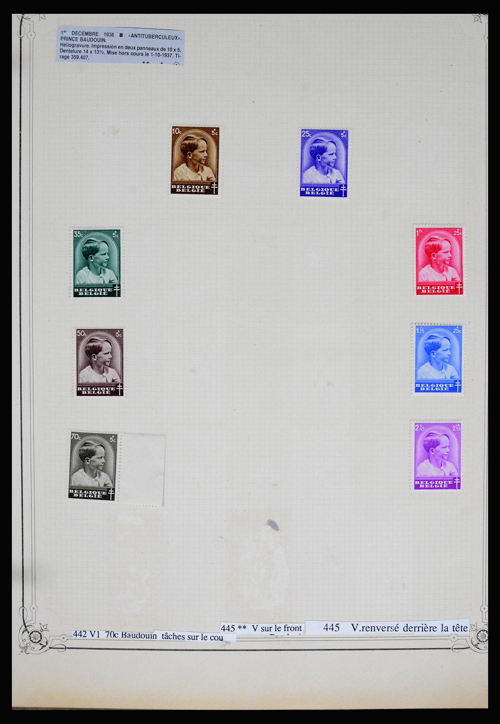 37068 061 - Postzegelverzameling 37068 België 1869-1940.