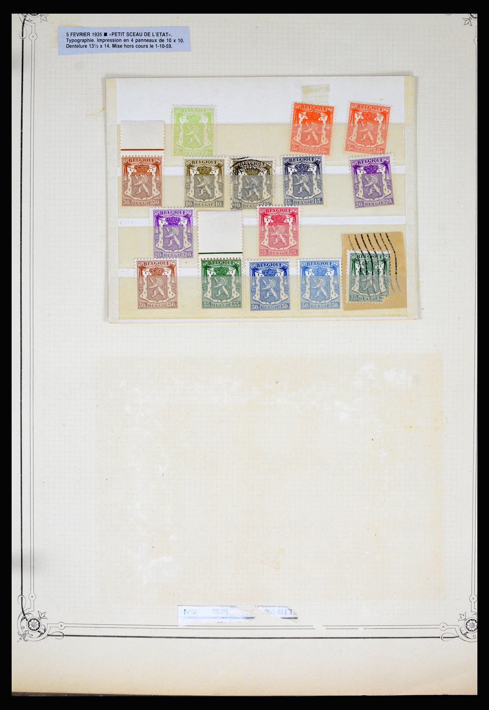 37068 062 - Postzegelverzameling 37068 België 1869-1940.