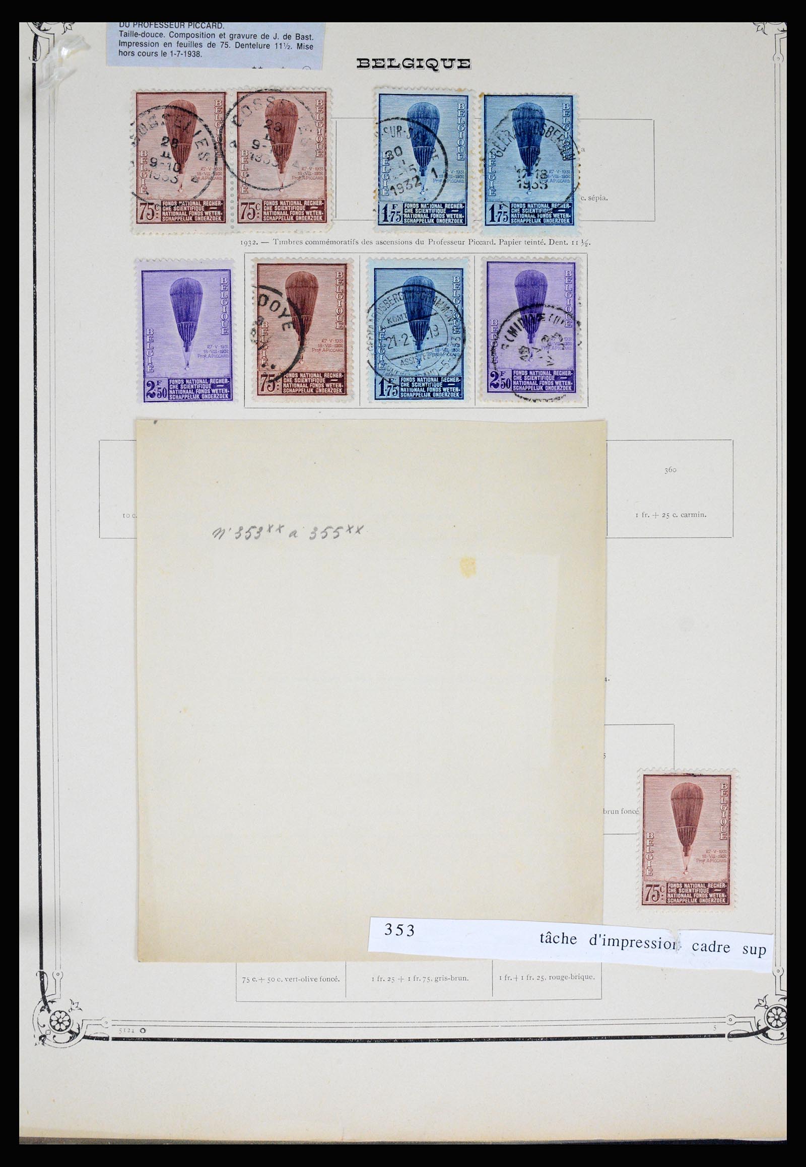 37068 063 - Postzegelverzameling 37068 België 1869-1940.