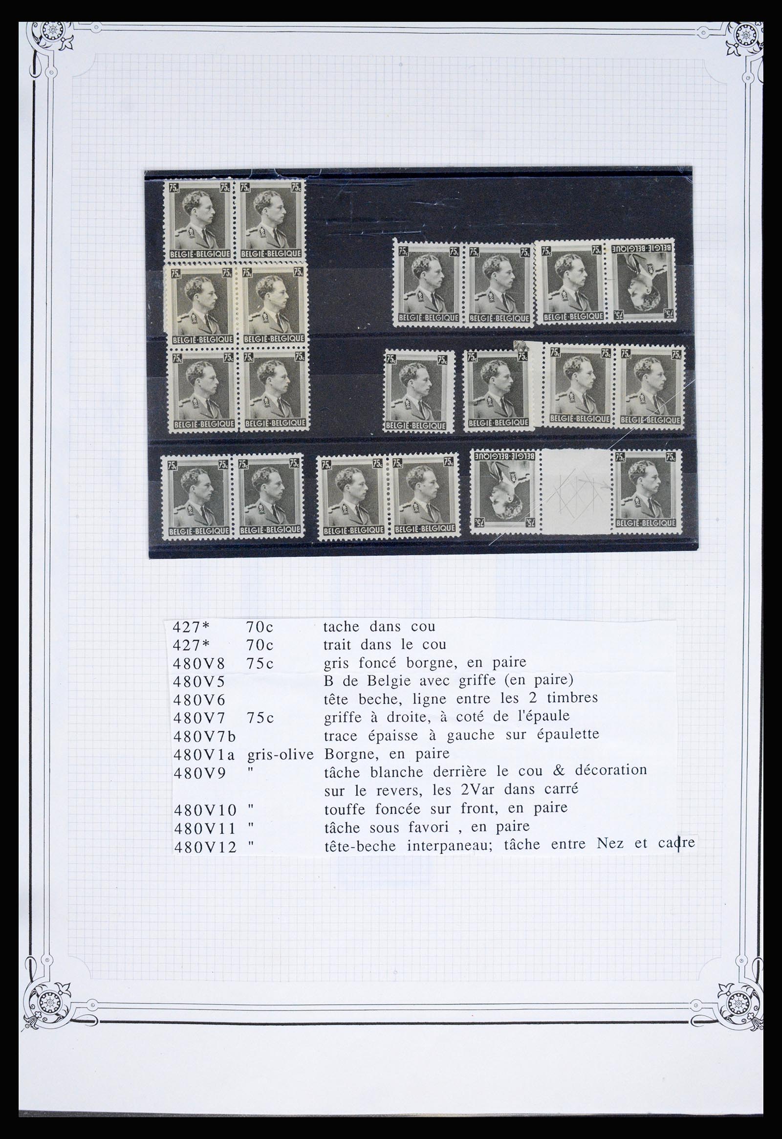 37068 071 - Postzegelverzameling 37068 België 1869-1940.