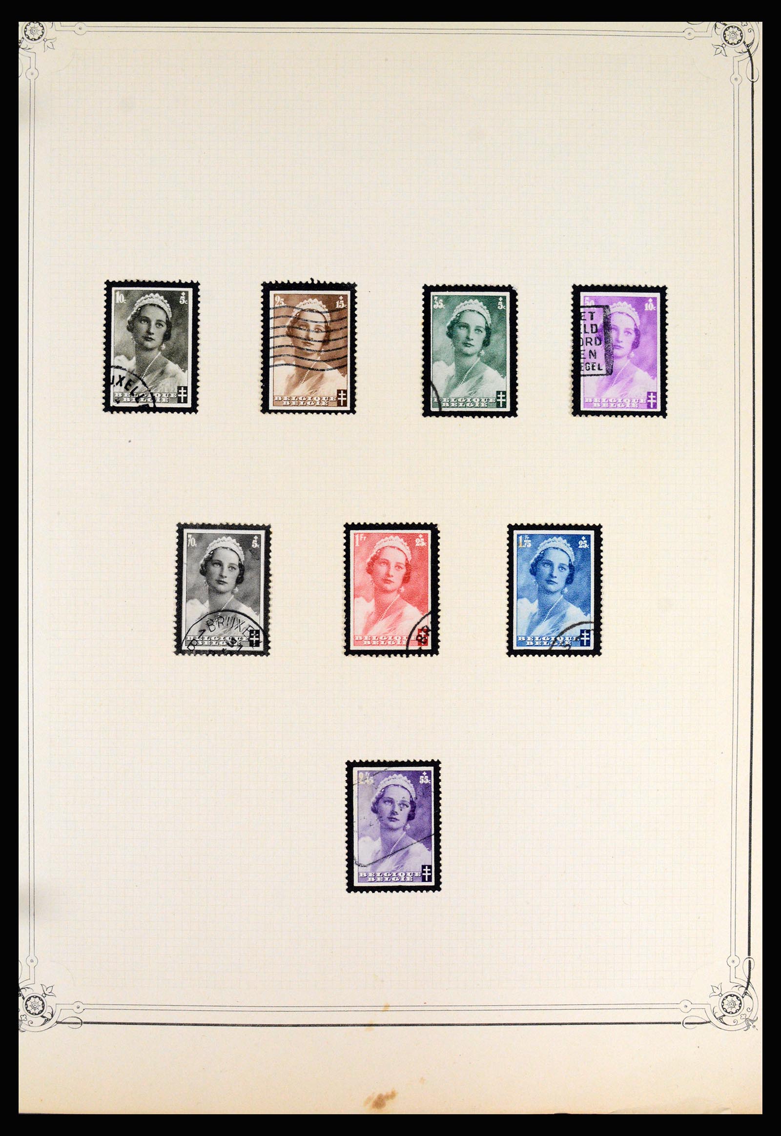 37068 072 - Postzegelverzameling 37068 België 1869-1940.