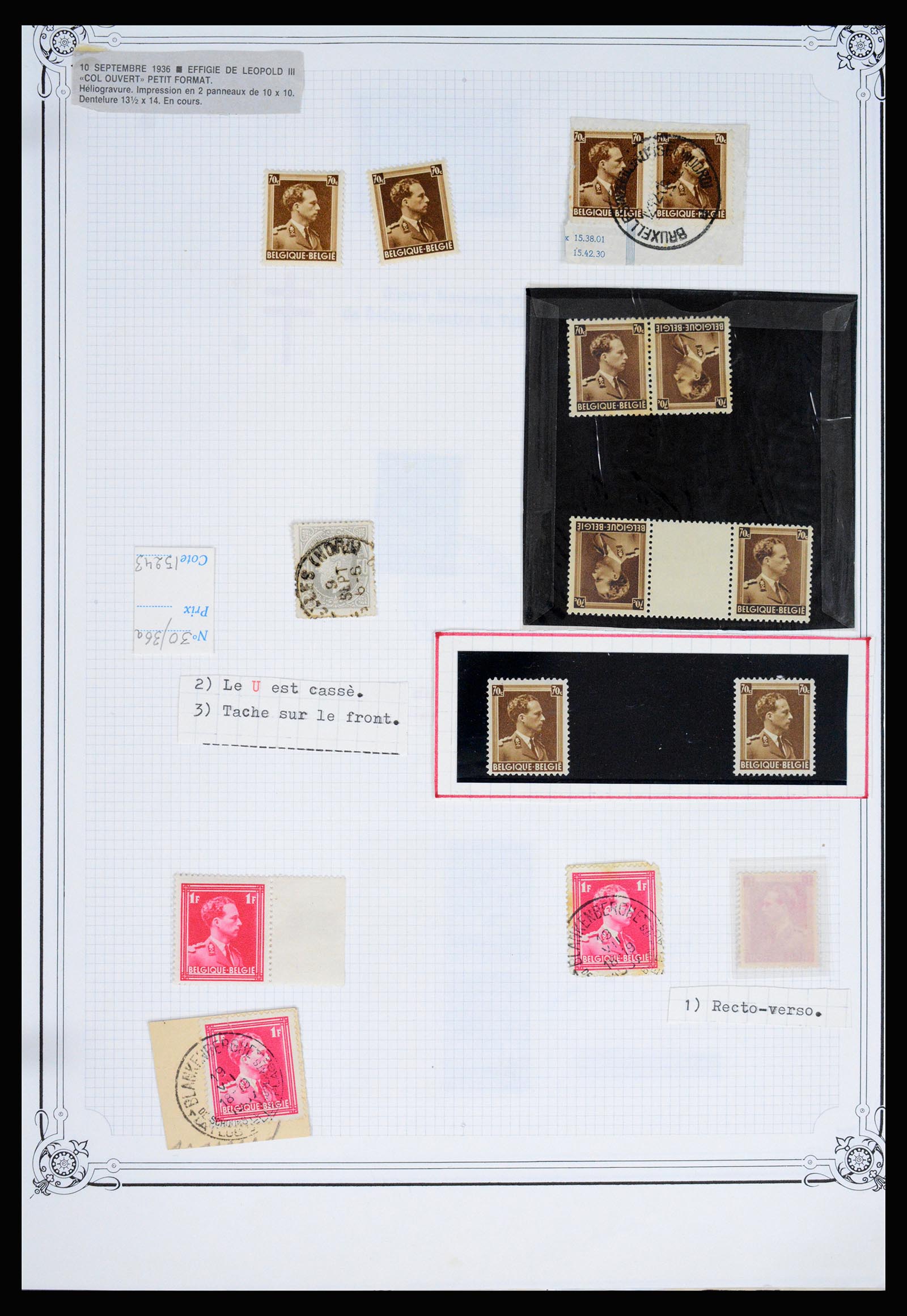 37068 080 - Postzegelverzameling 37068 België 1869-1940.
