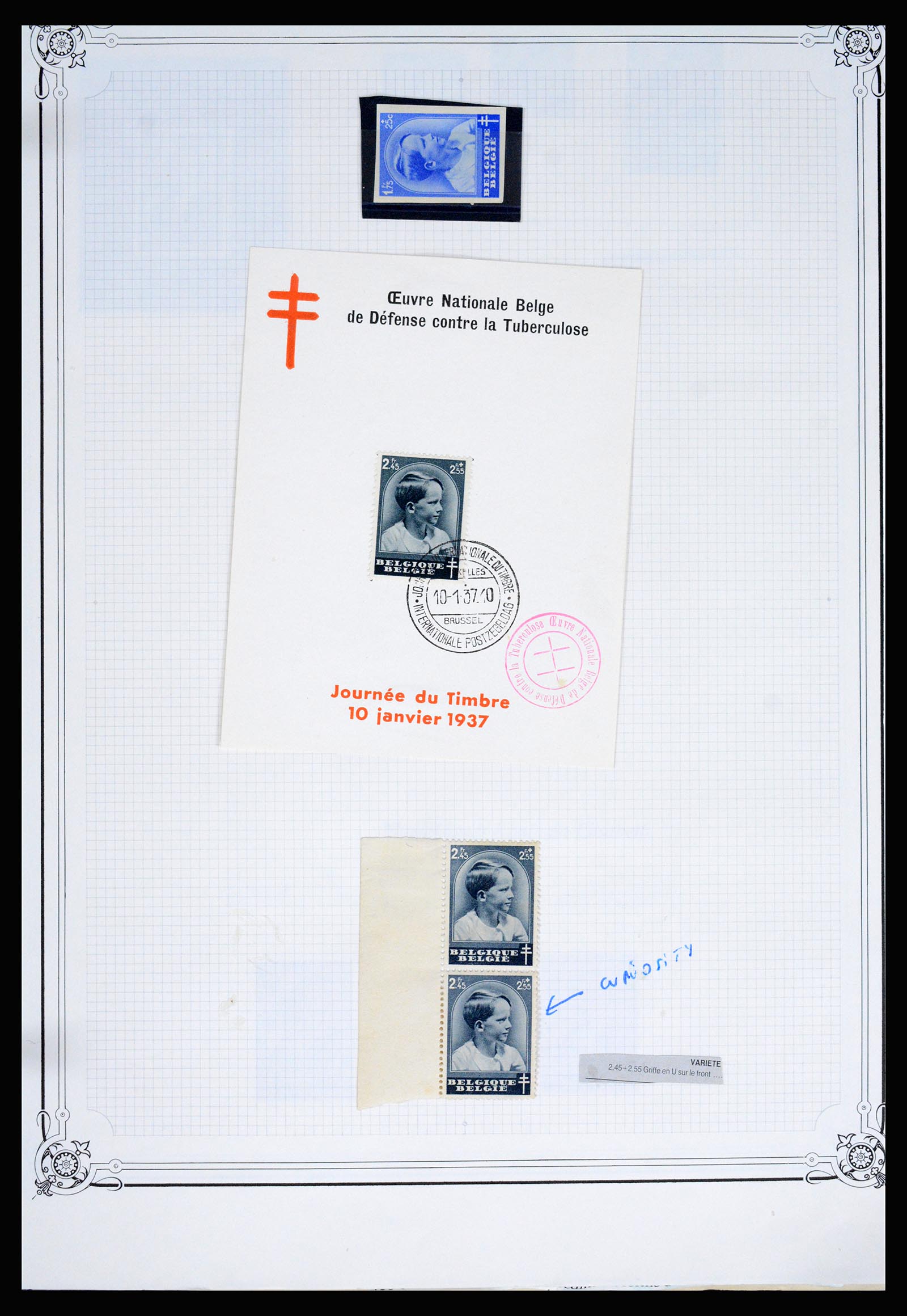 37068 081 - Postzegelverzameling 37068 België 1869-1940.