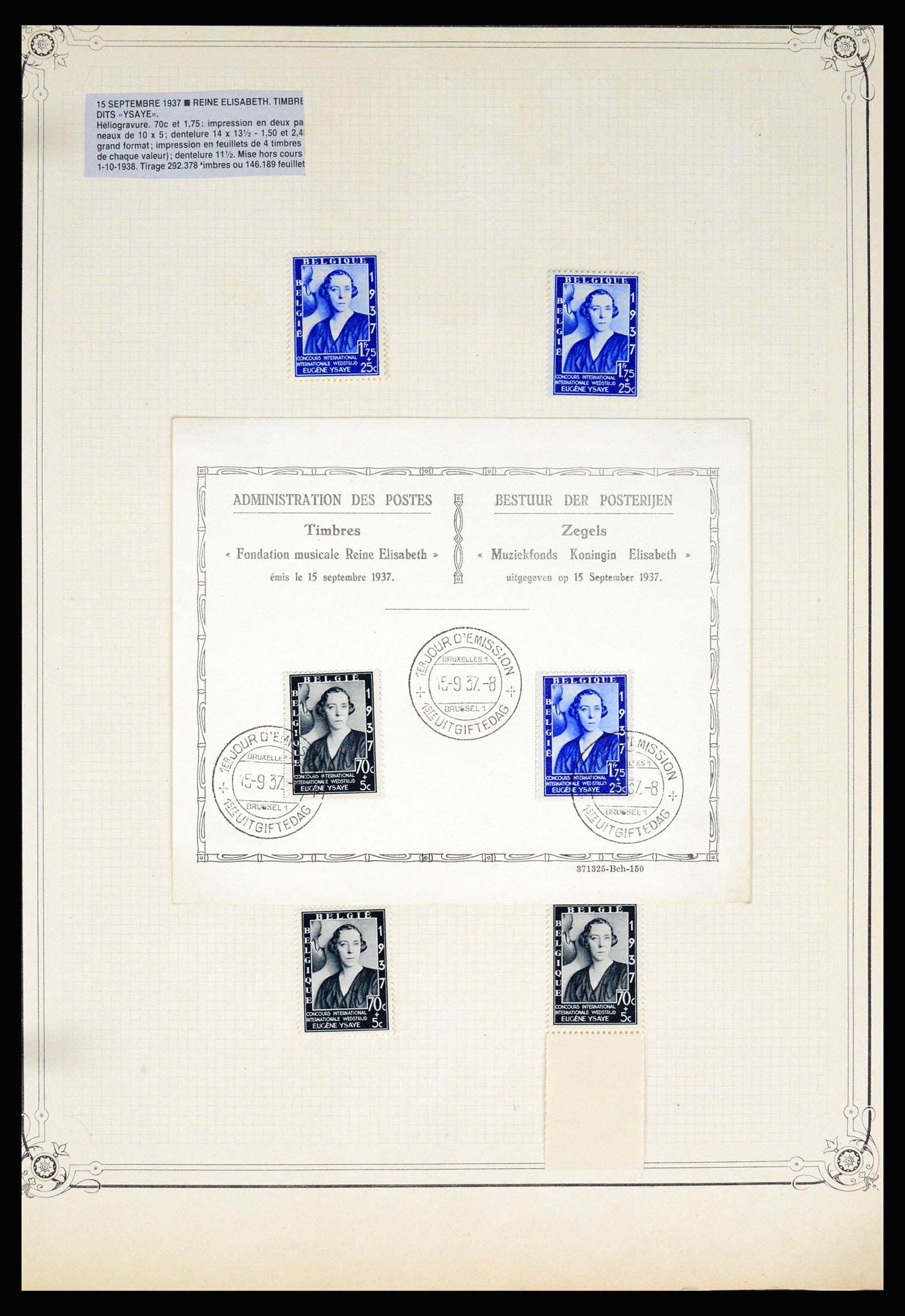 37068 083 - Postzegelverzameling 37068 België 1869-1940.