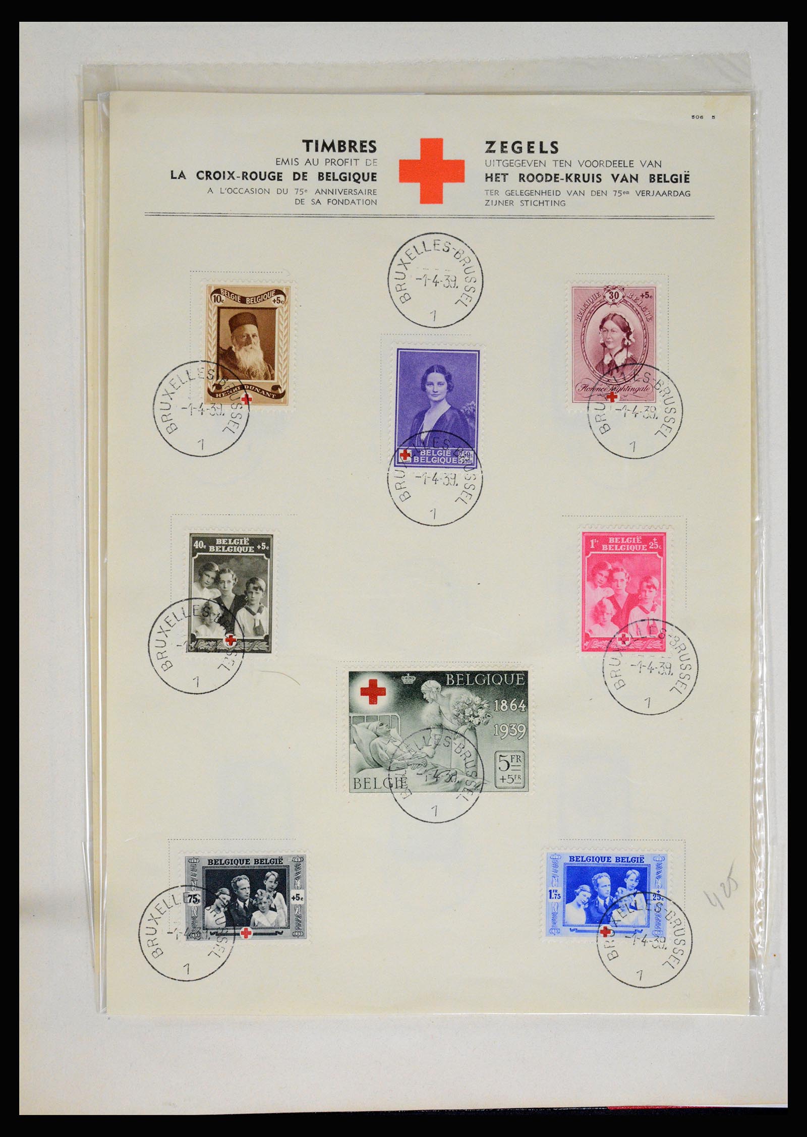 37068 107 - Postzegelverzameling 37068 België 1869-1940.