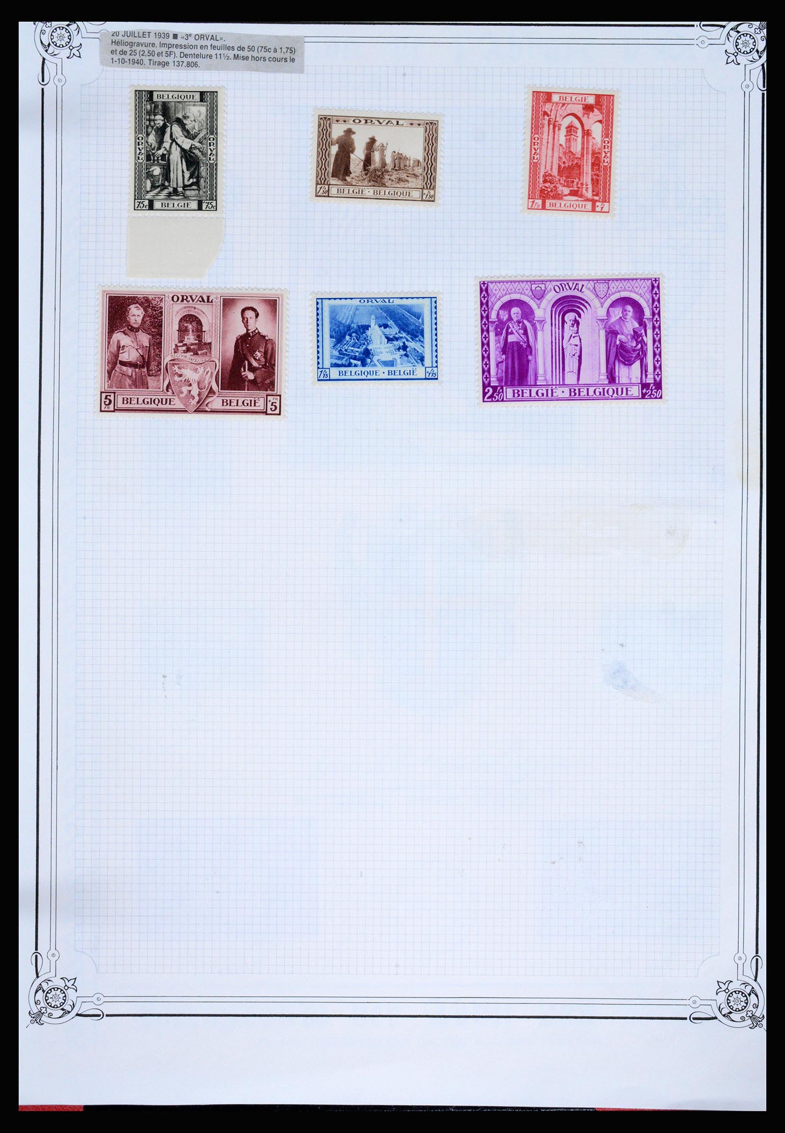 37068 113 - Postzegelverzameling 37068 België 1869-1940.