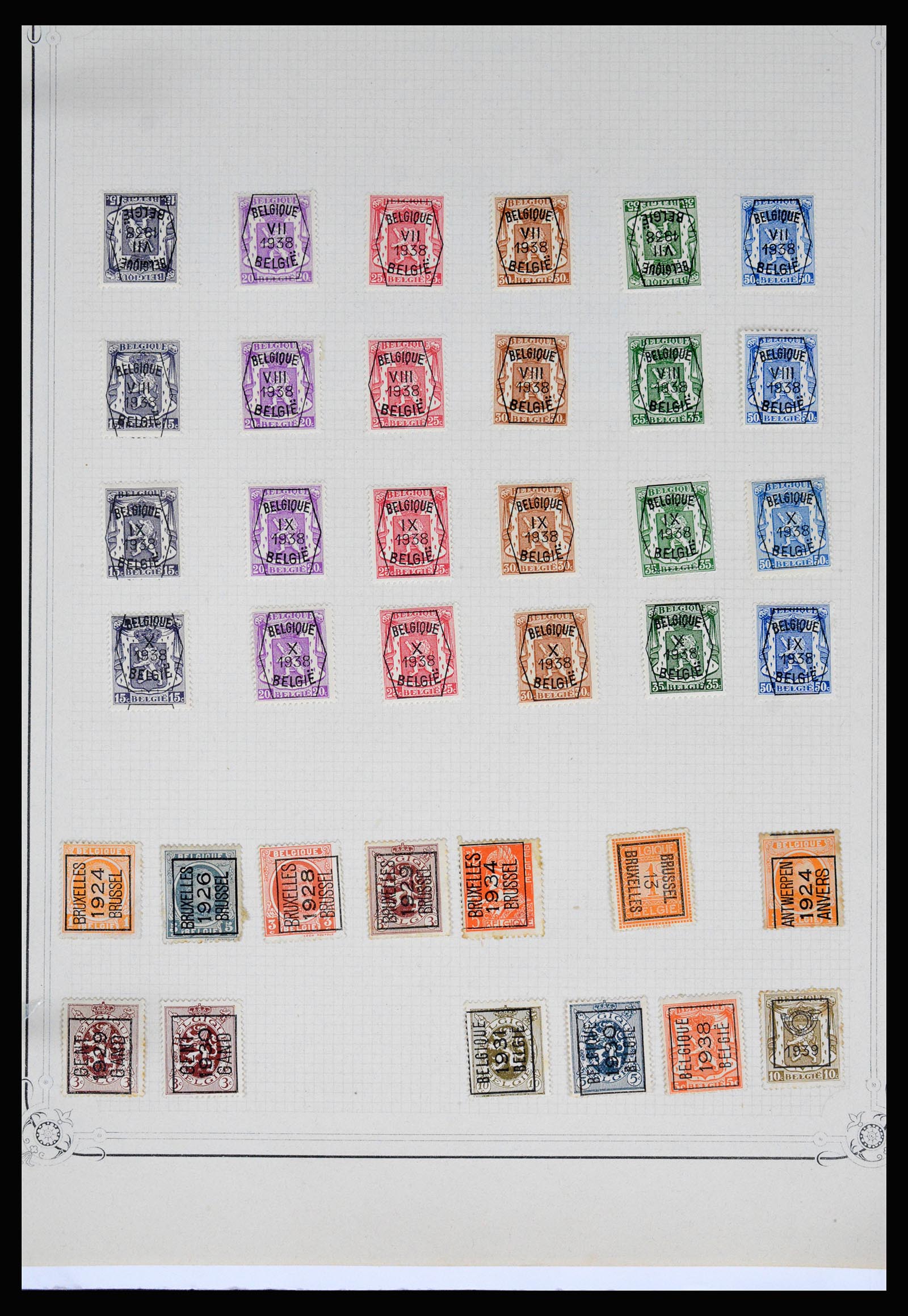 37068 127 - Postzegelverzameling 37068 België 1869-1940.
