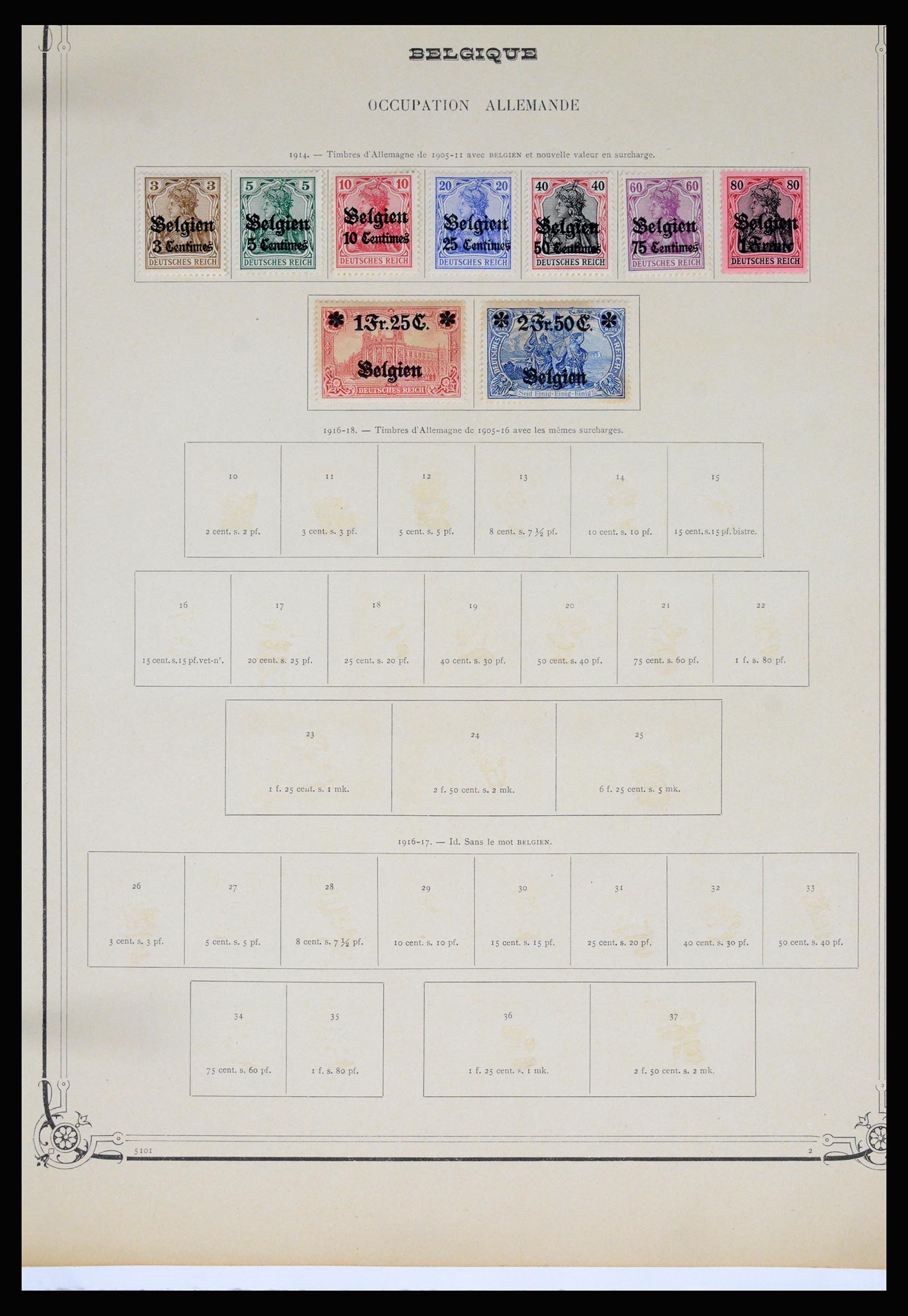 37068 128 - Postzegelverzameling 37068 België 1869-1940.