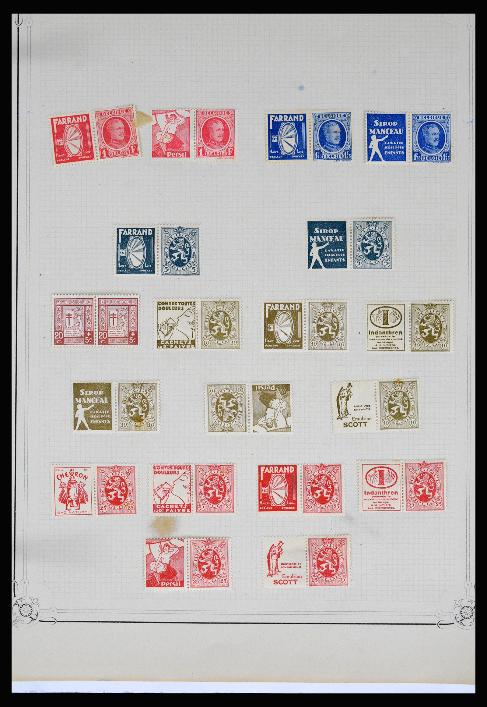 37068 130 - Postzegelverzameling 37068 België 1869-1940.