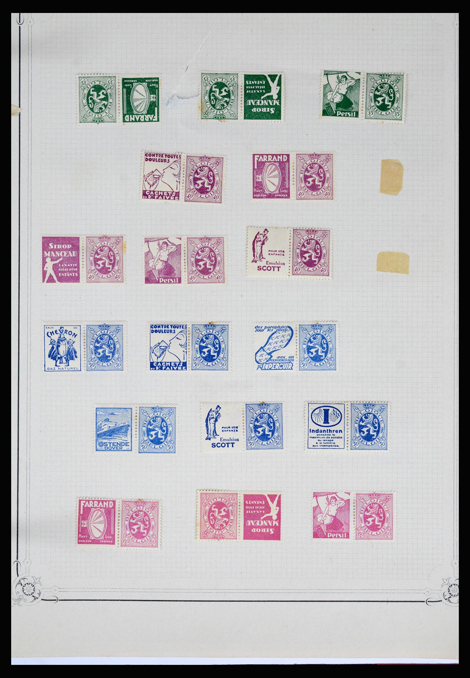 37068 131 - Postzegelverzameling 37068 België 1869-1940.