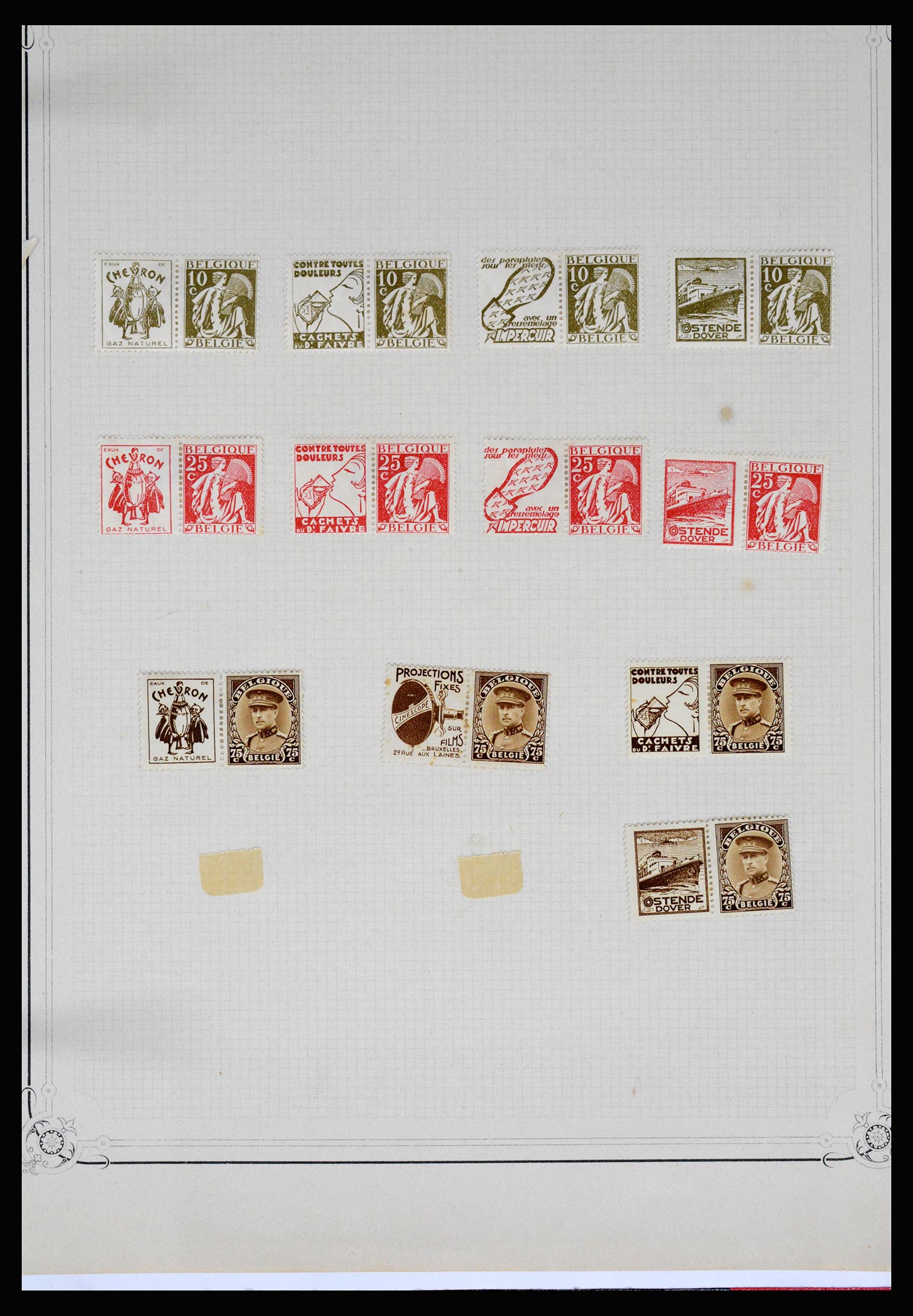 37068 133 - Postzegelverzameling 37068 België 1869-1940.