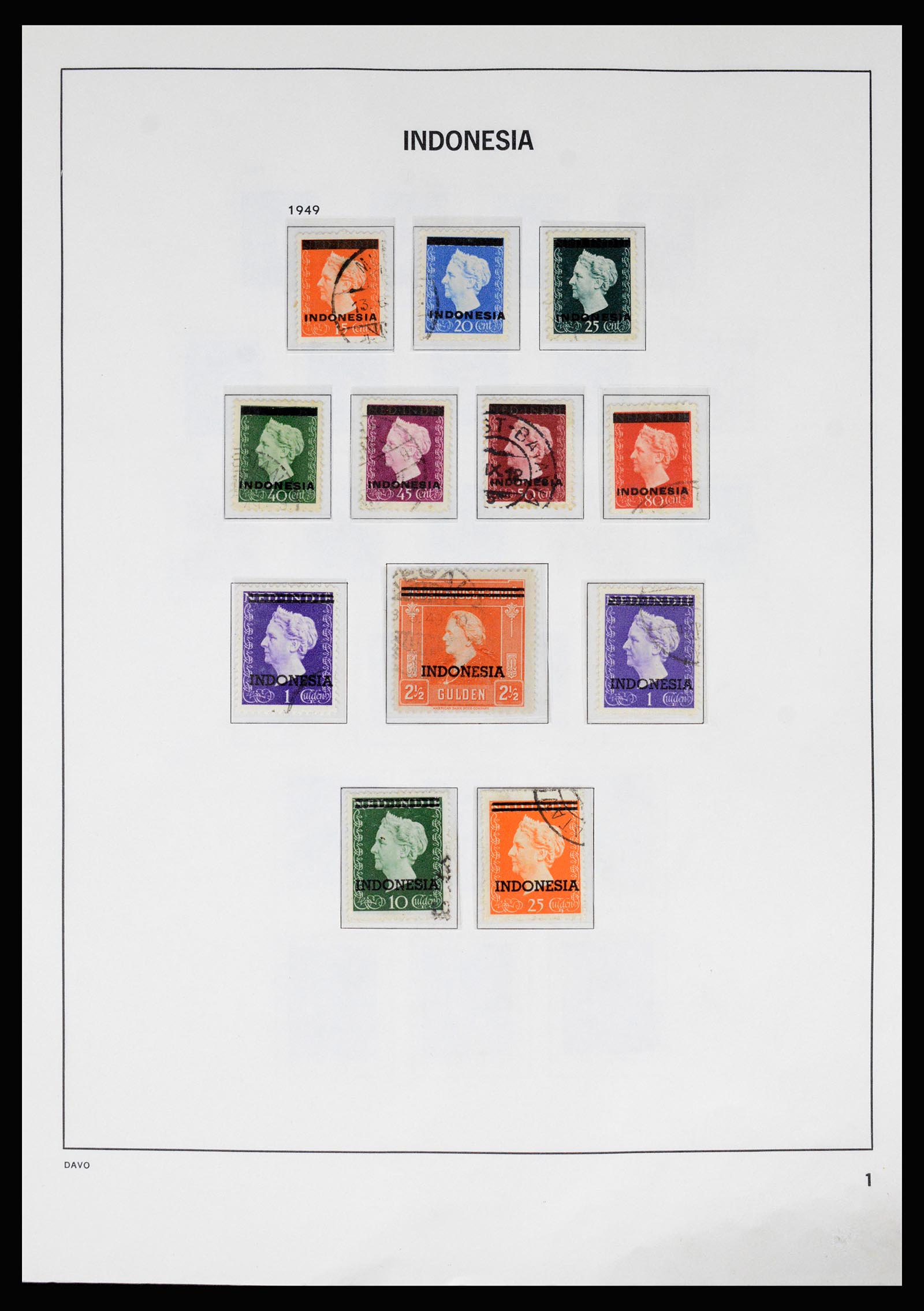 37069 001 - Postzegelverzameling 37069 Indonesië 1948-1980.