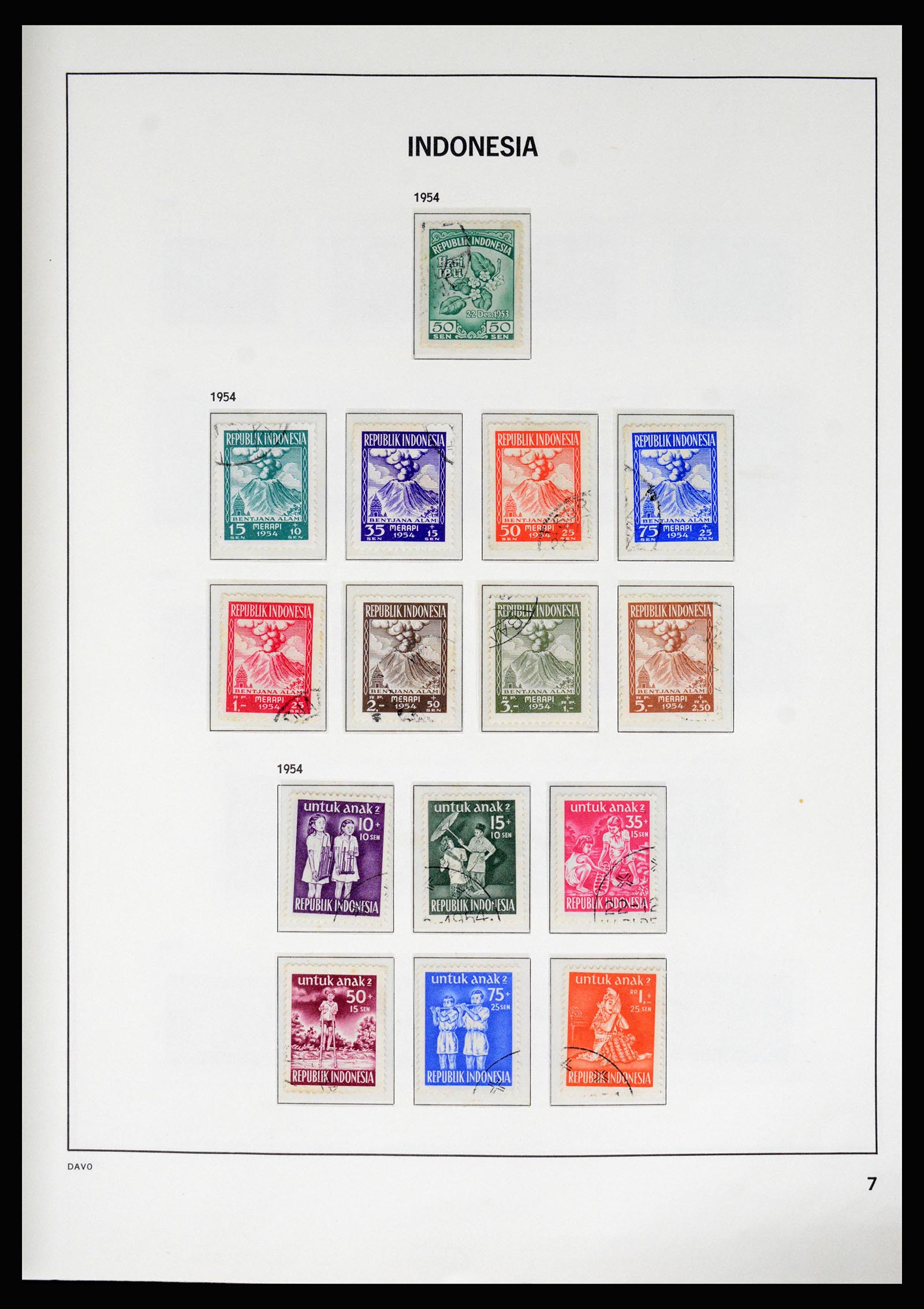 37069 007 - Postzegelverzameling 37069 Indonesië 1948-1980.