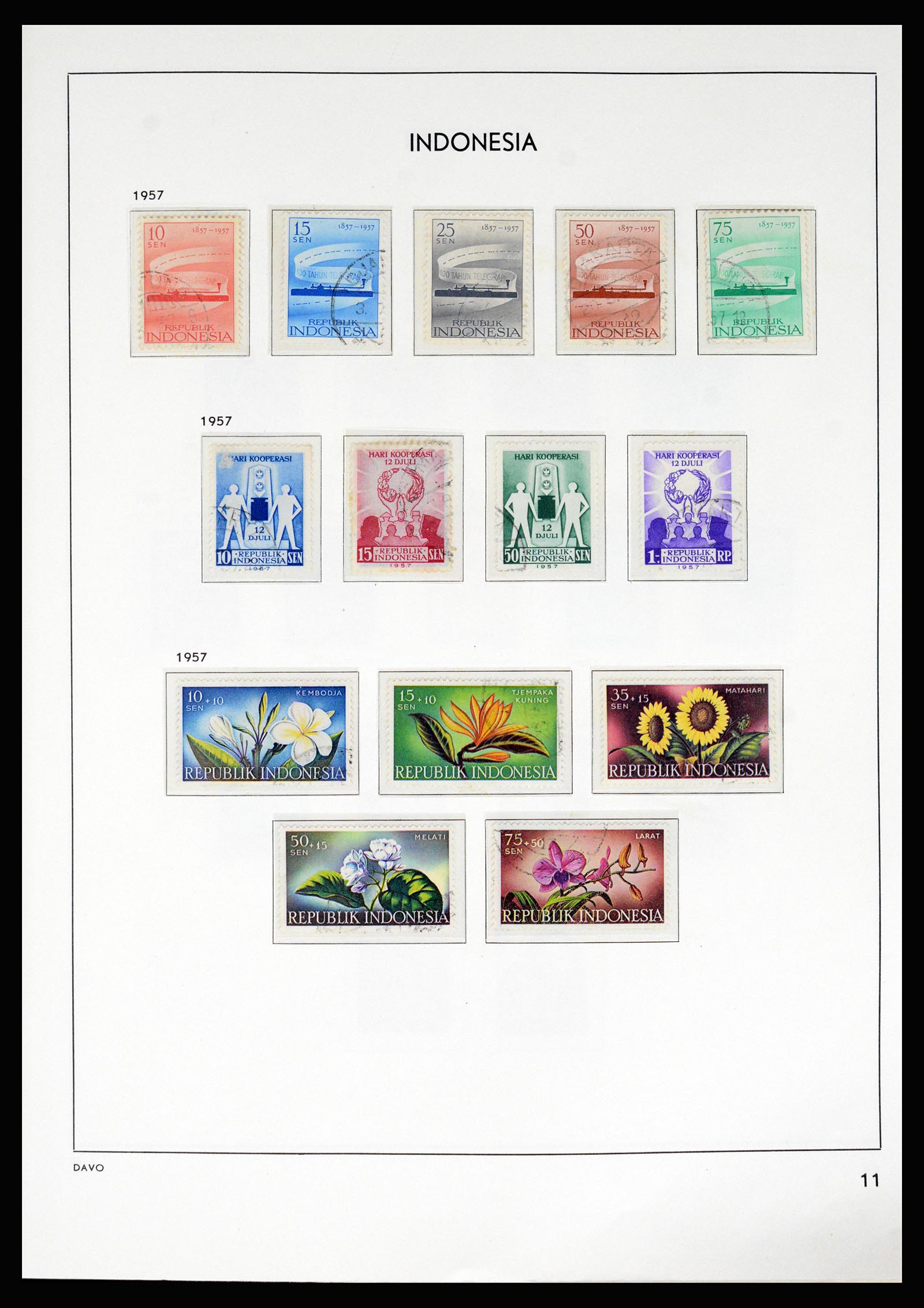 37069 011 - Postzegelverzameling 37069 Indonesië 1948-1980.