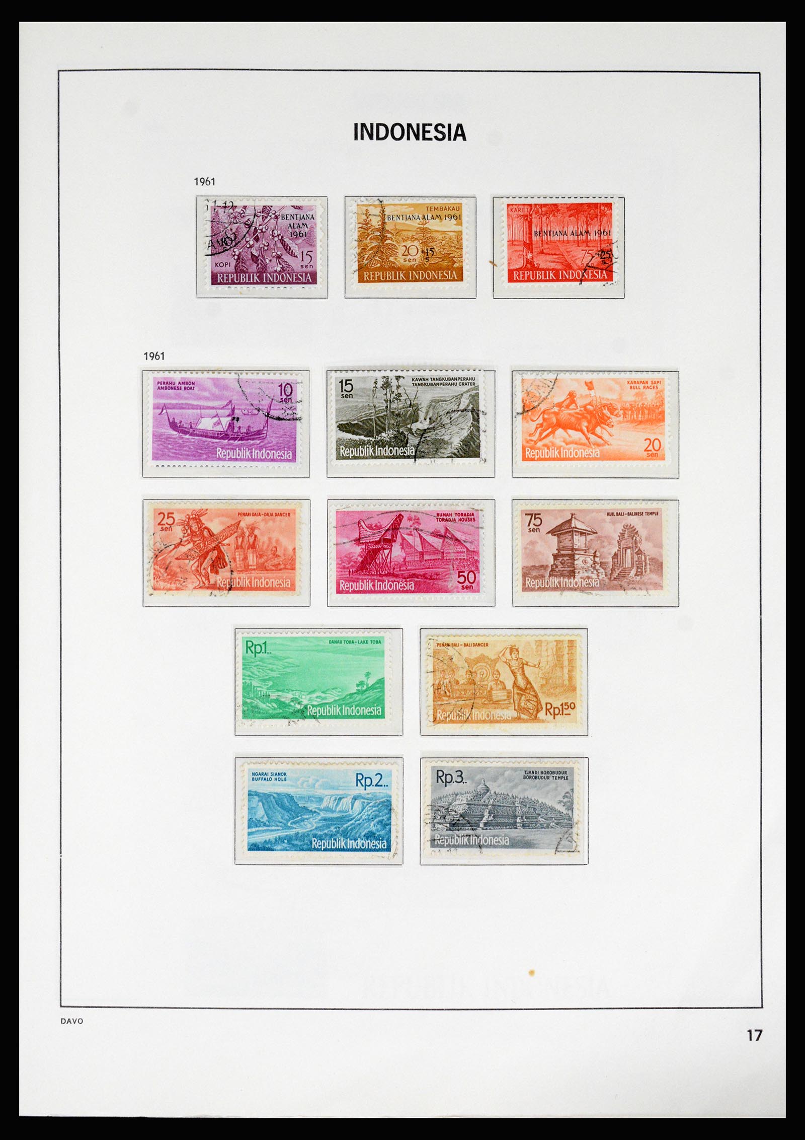 37069 017 - Postzegelverzameling 37069 Indonesië 1948-1980.