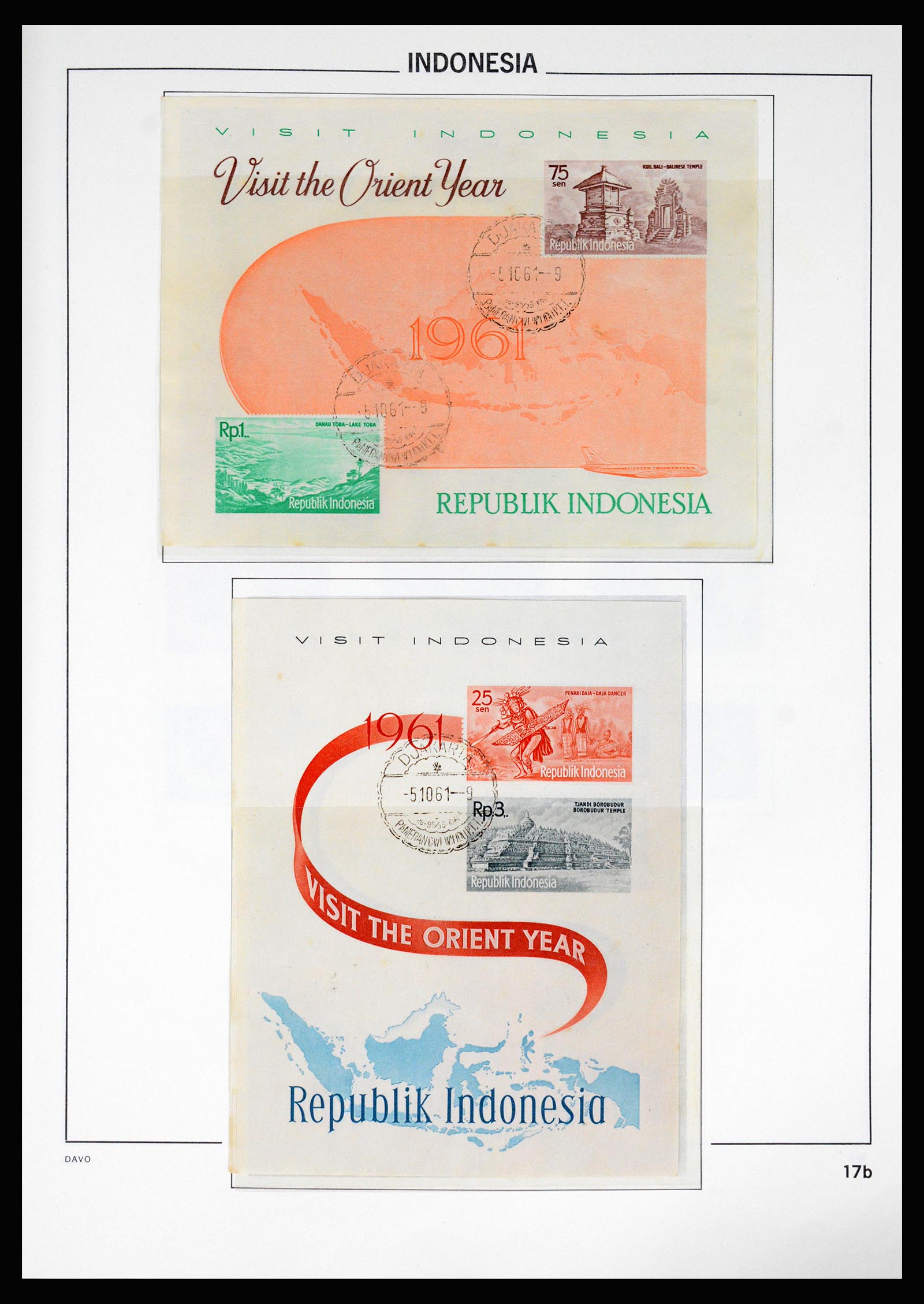 37069 019 - Postzegelverzameling 37069 Indonesië 1948-1980.