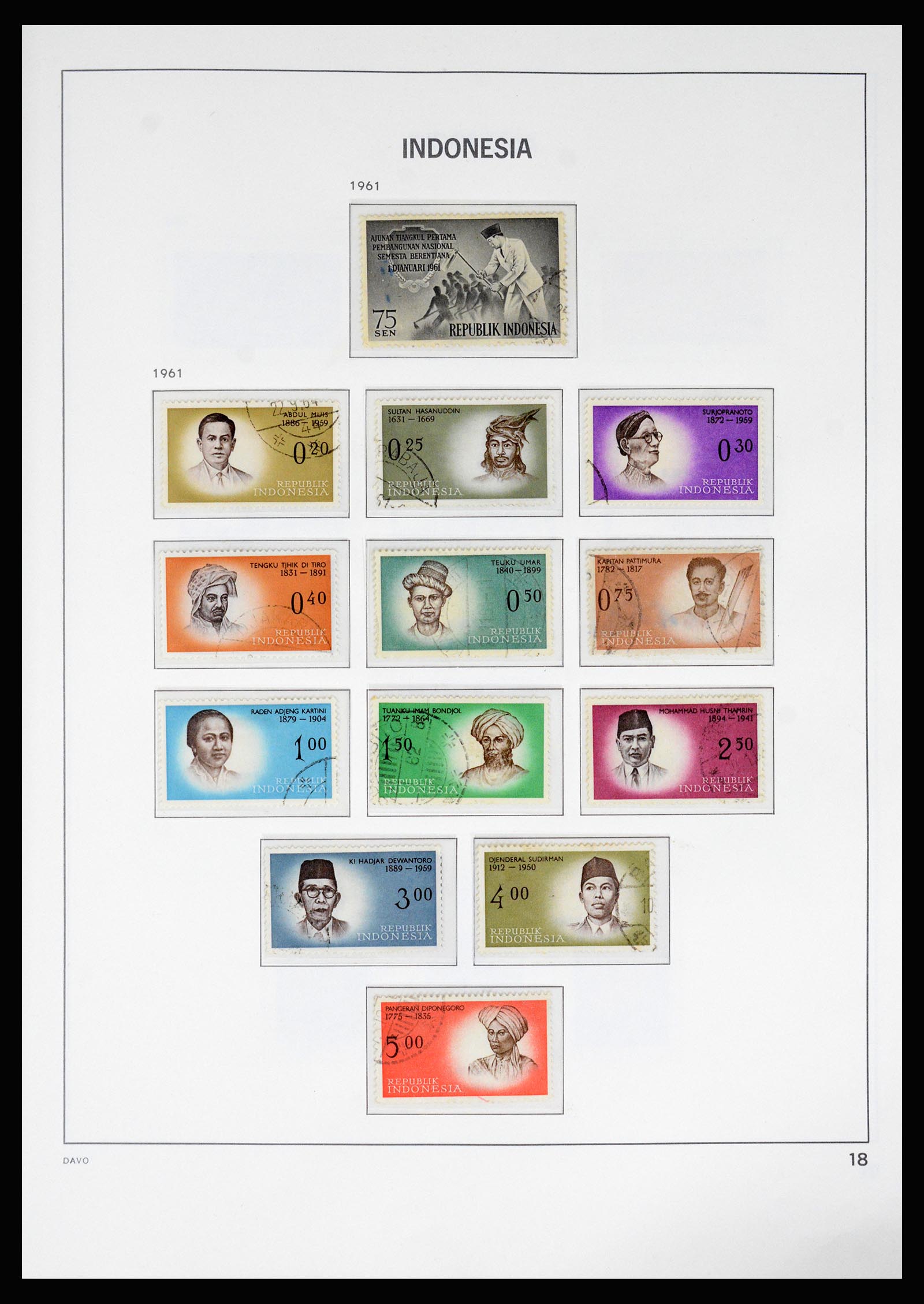 37069 020 - Postzegelverzameling 37069 Indonesië 1948-1980.