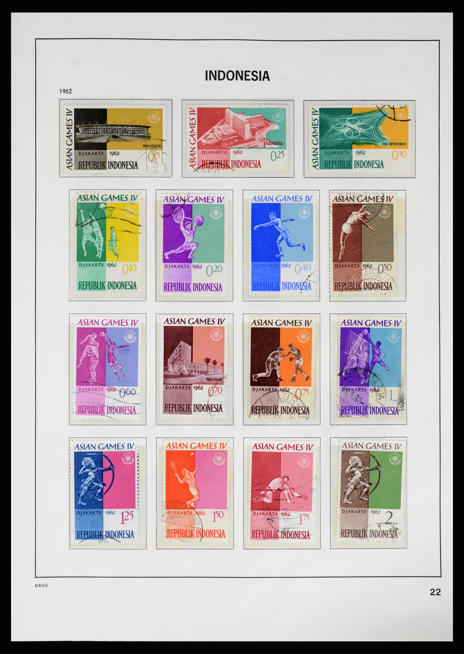 37069 024 - Postzegelverzameling 37069 Indonesië 1948-1980.