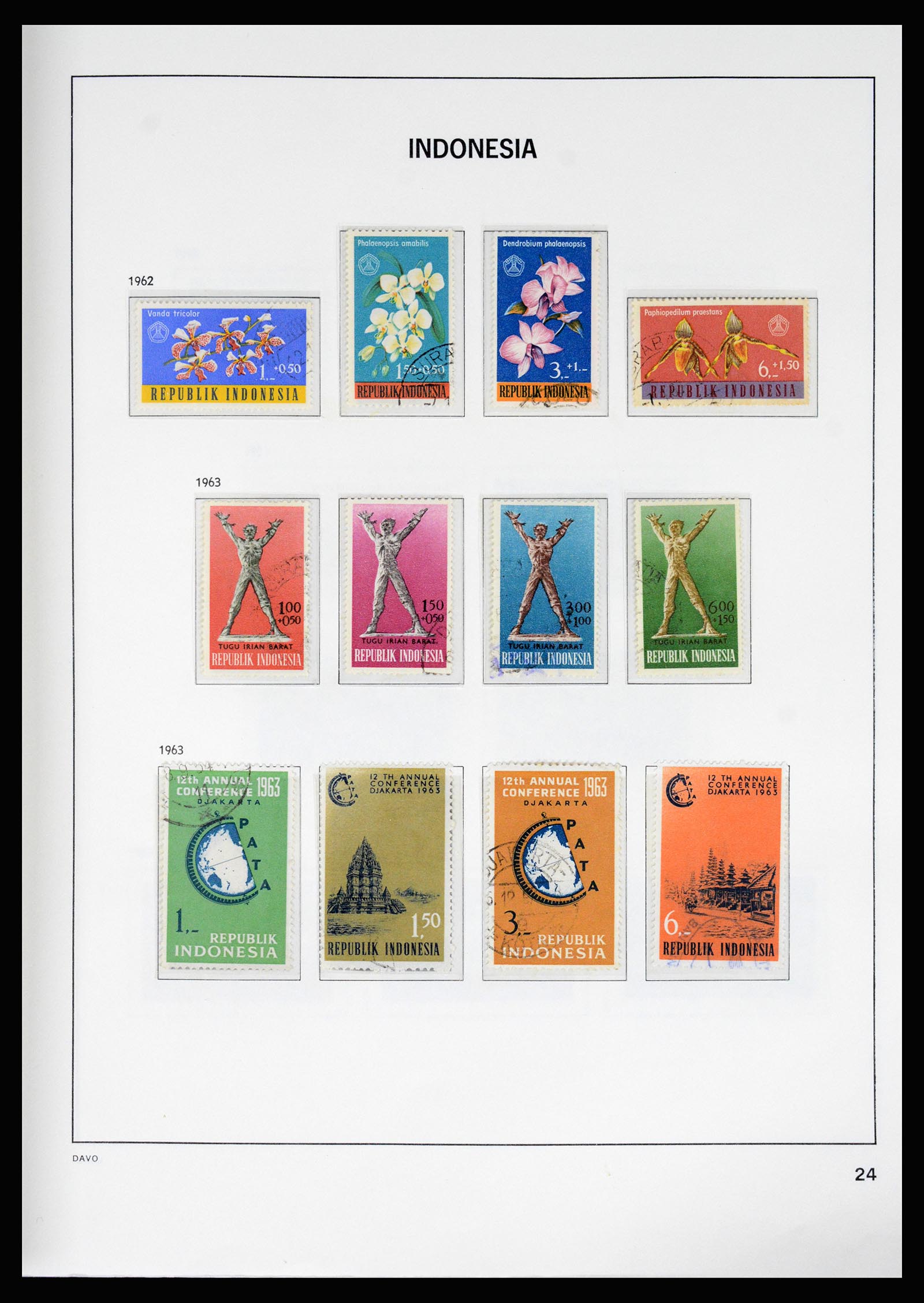 37069 026 - Postzegelverzameling 37069 Indonesië 1948-1980.