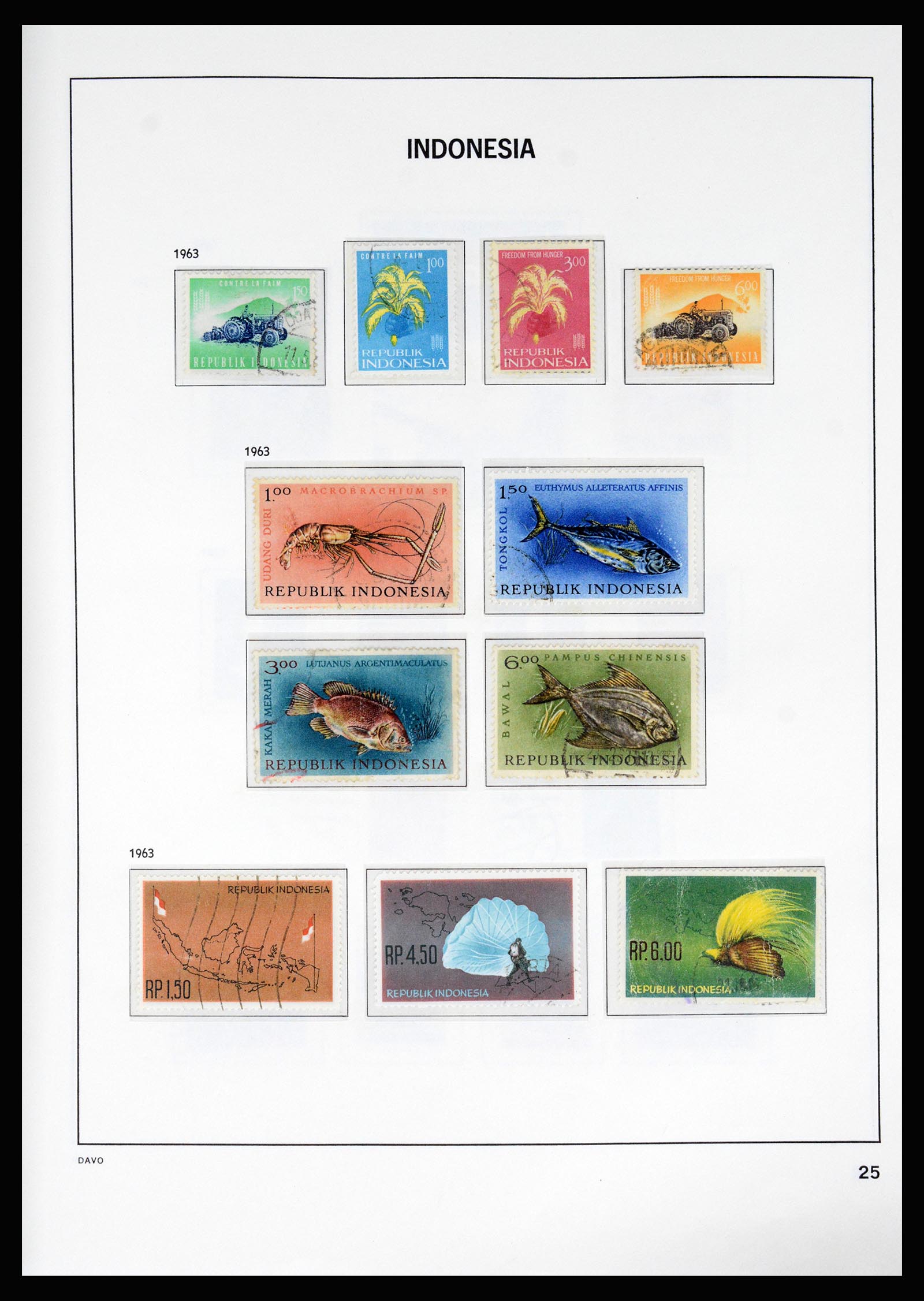 37069 027 - Postzegelverzameling 37069 Indonesië 1948-1980.