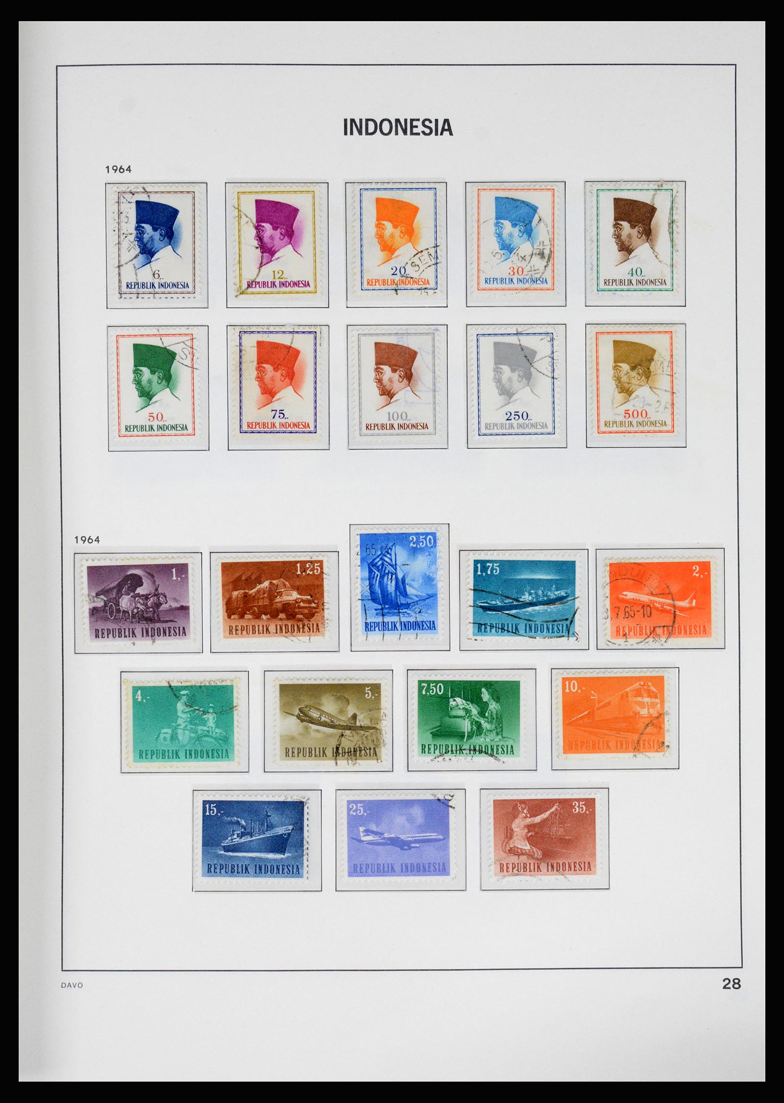 37069 030 - Postzegelverzameling 37069 Indonesië 1948-1980.