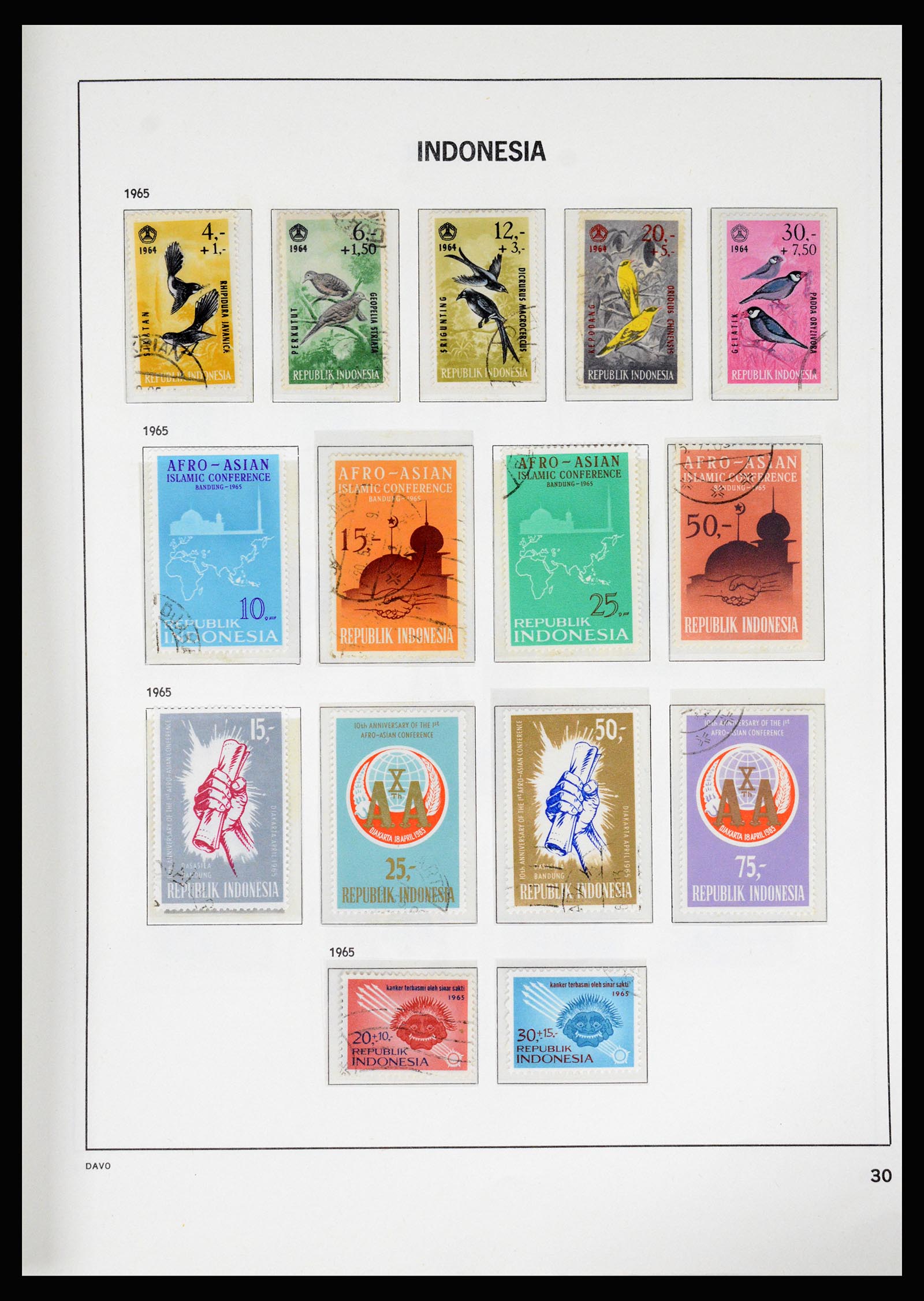 37069 032 - Postzegelverzameling 37069 Indonesië 1948-1980.