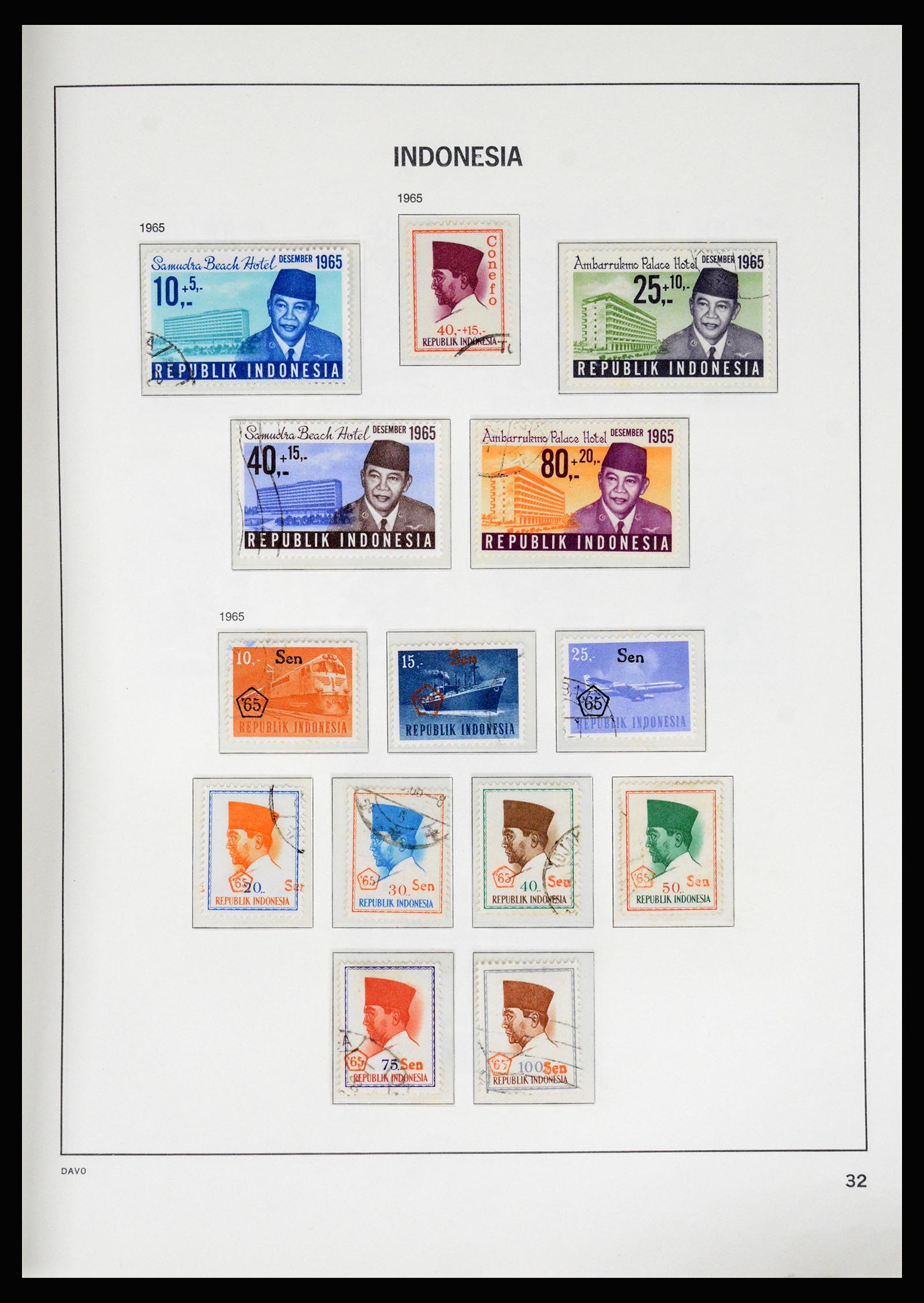 37069 034 - Postzegelverzameling 37069 Indonesië 1948-1980.