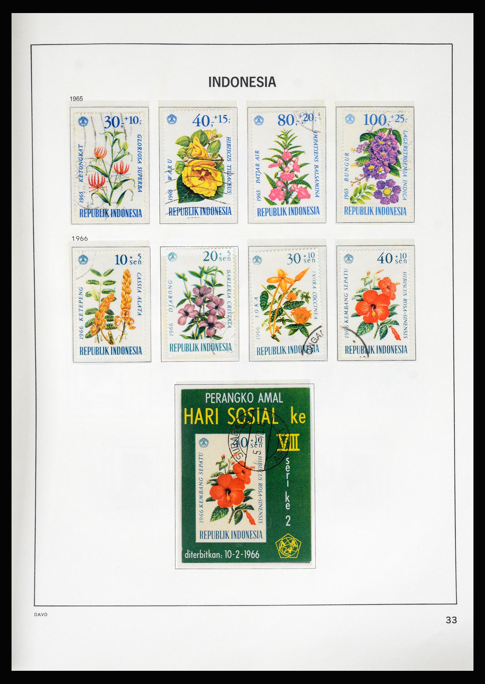 37069 035 - Postzegelverzameling 37069 Indonesië 1948-1980.