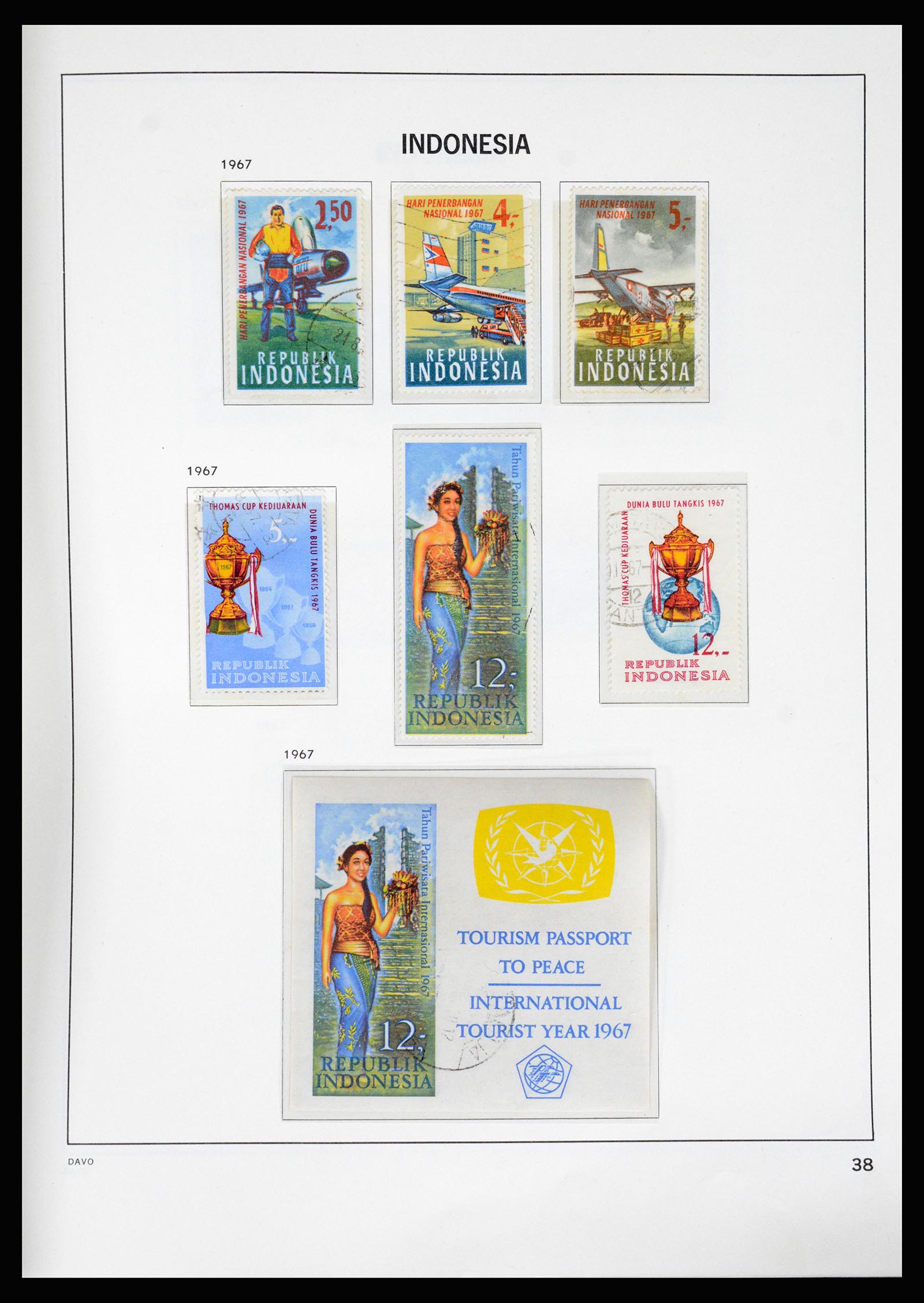 37069 040 - Postzegelverzameling 37069 Indonesië 1948-1980.