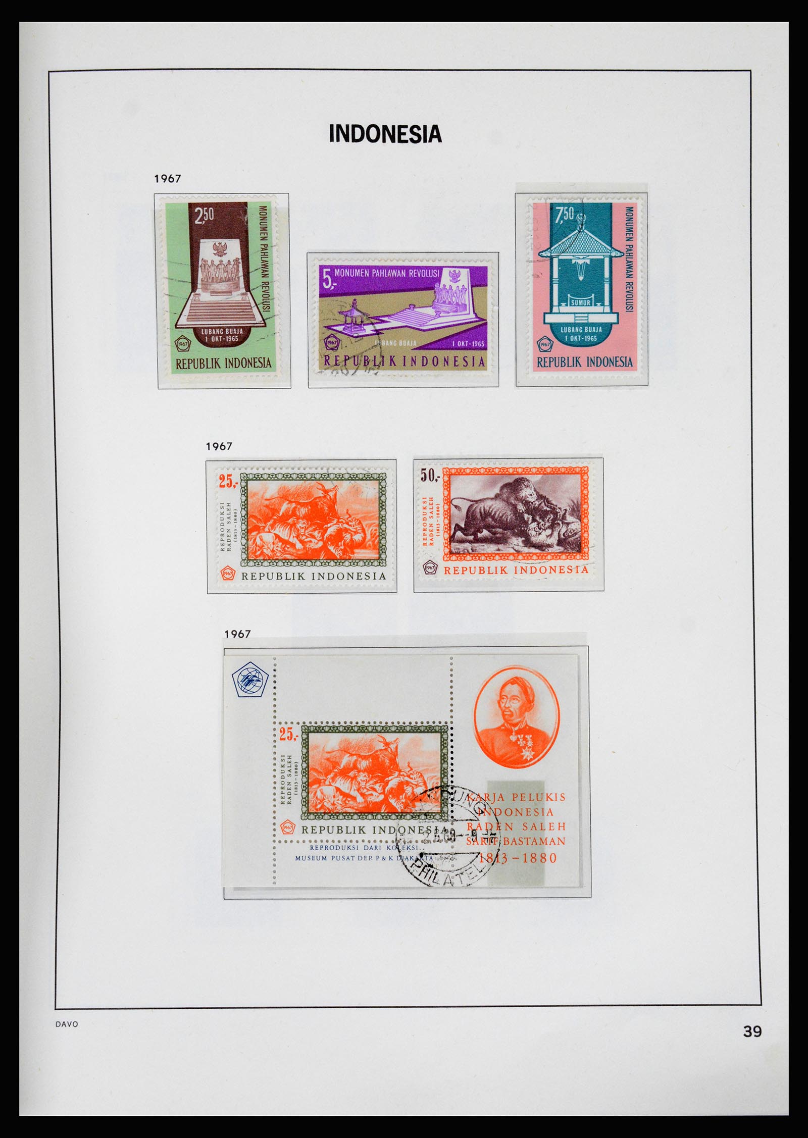 37069 041 - Postzegelverzameling 37069 Indonesië 1948-1980.