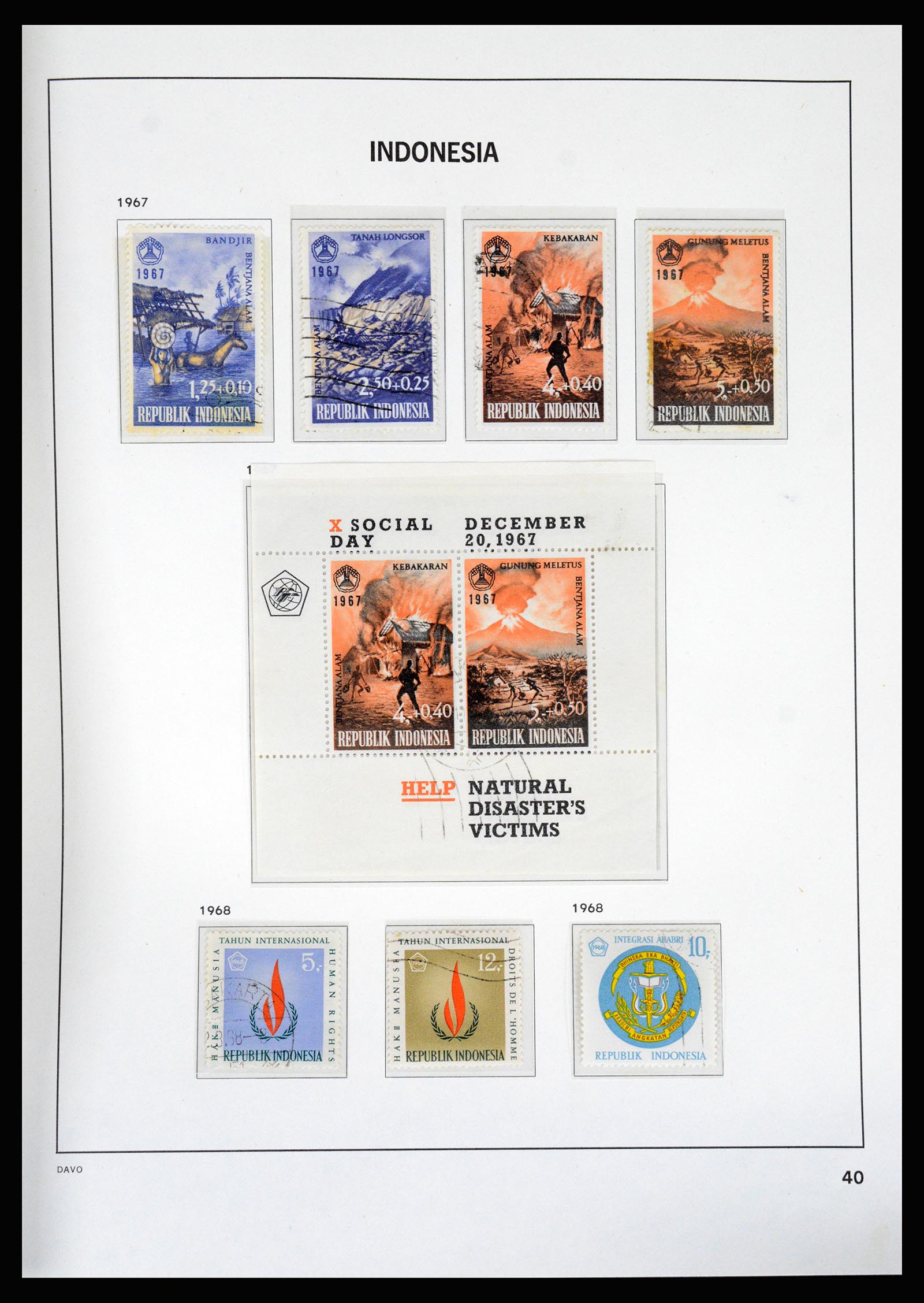 37069 042 - Postzegelverzameling 37069 Indonesië 1948-1980.