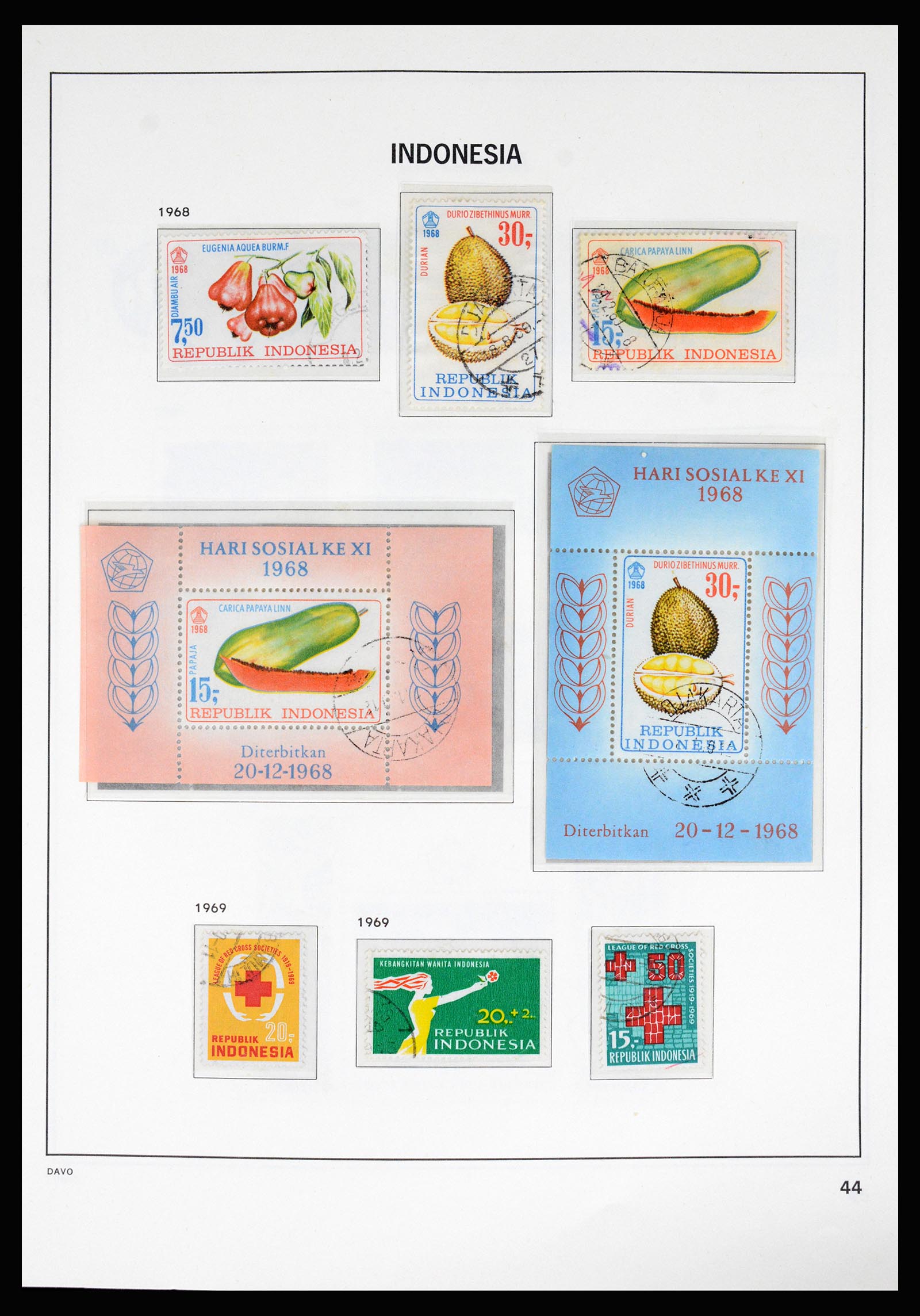 37069 046 - Postzegelverzameling 37069 Indonesië 1948-1980.