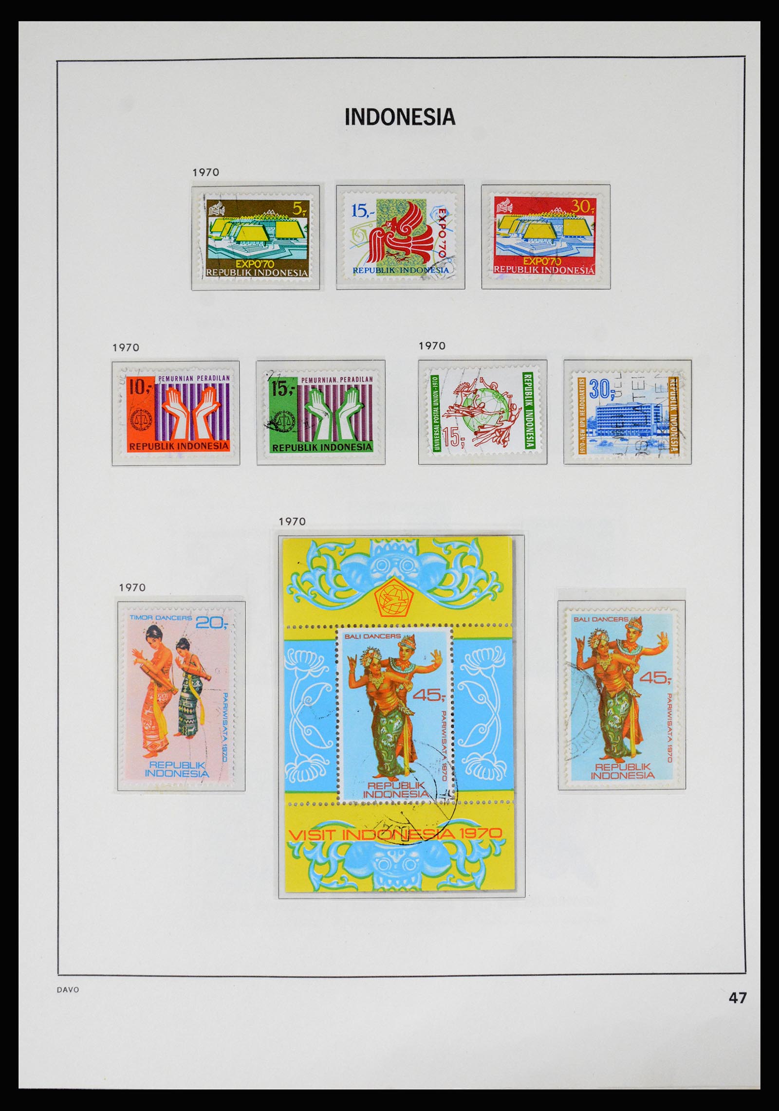 37069 049 - Postzegelverzameling 37069 Indonesië 1948-1980.