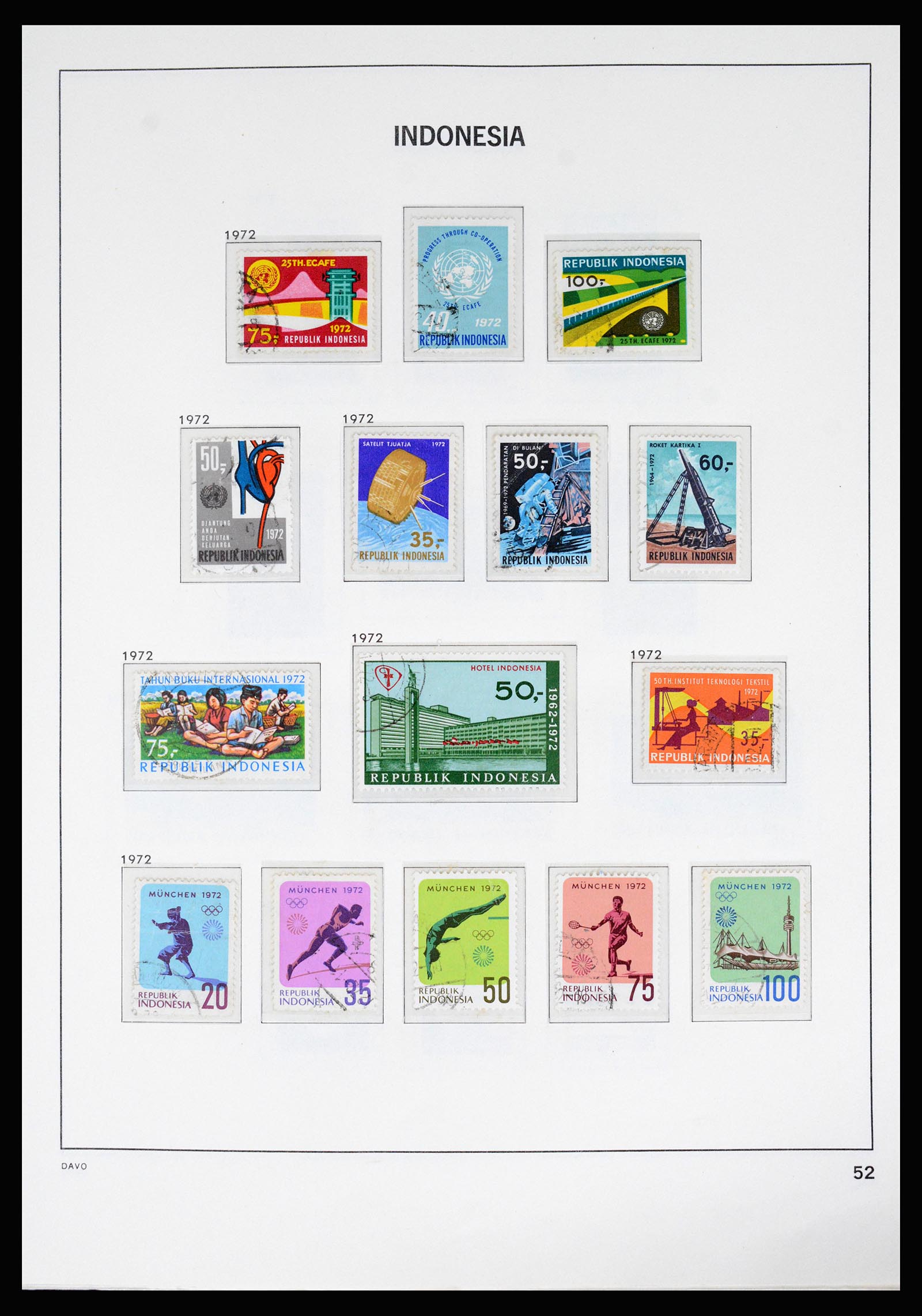 37069 054 - Postzegelverzameling 37069 Indonesië 1948-1980.