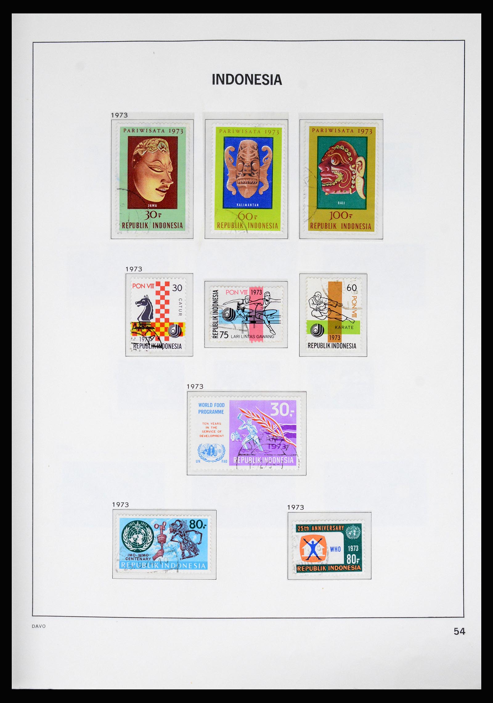 37069 056 - Postzegelverzameling 37069 Indonesië 1948-1980.