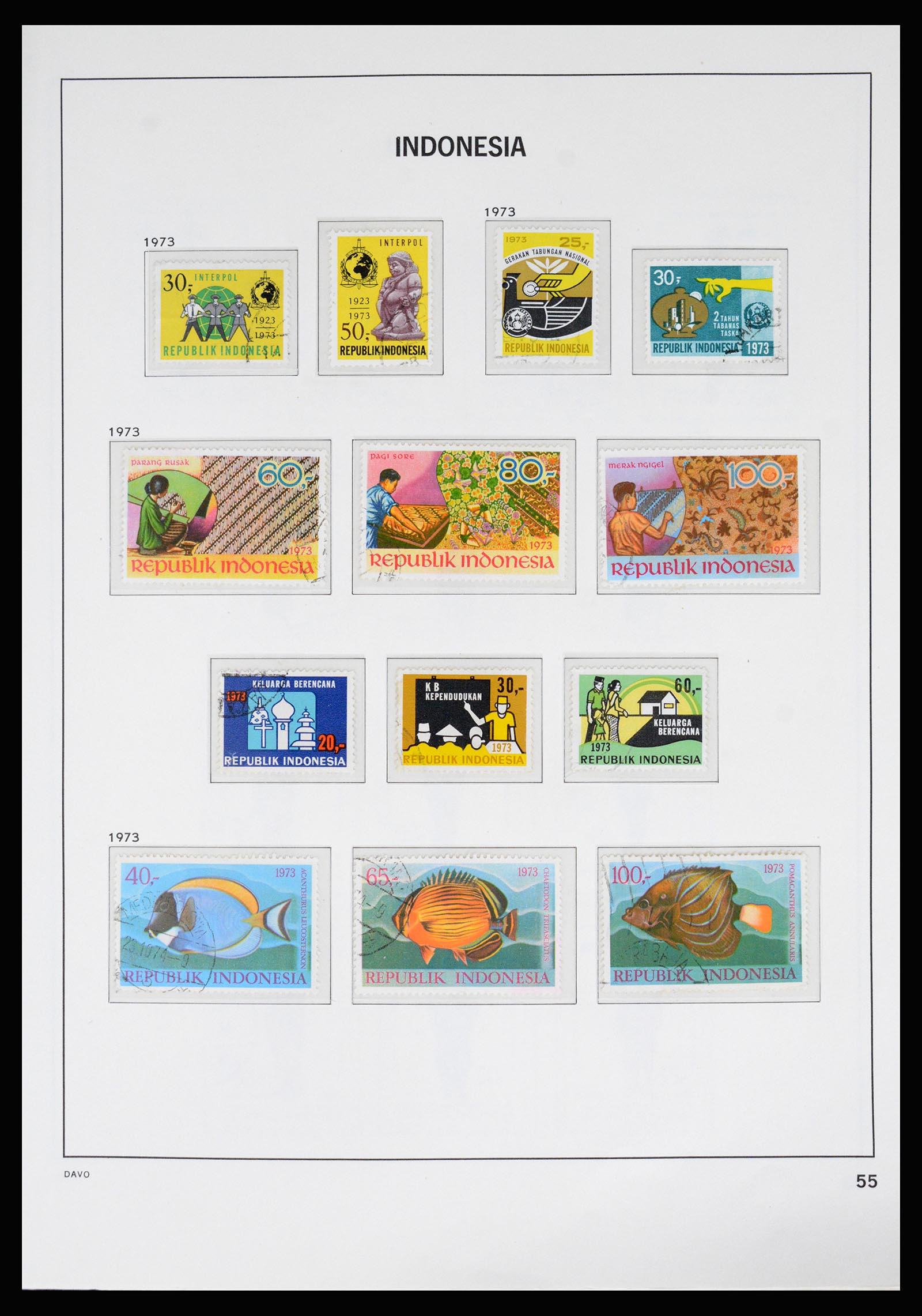 37069 057 - Postzegelverzameling 37069 Indonesië 1948-1980.