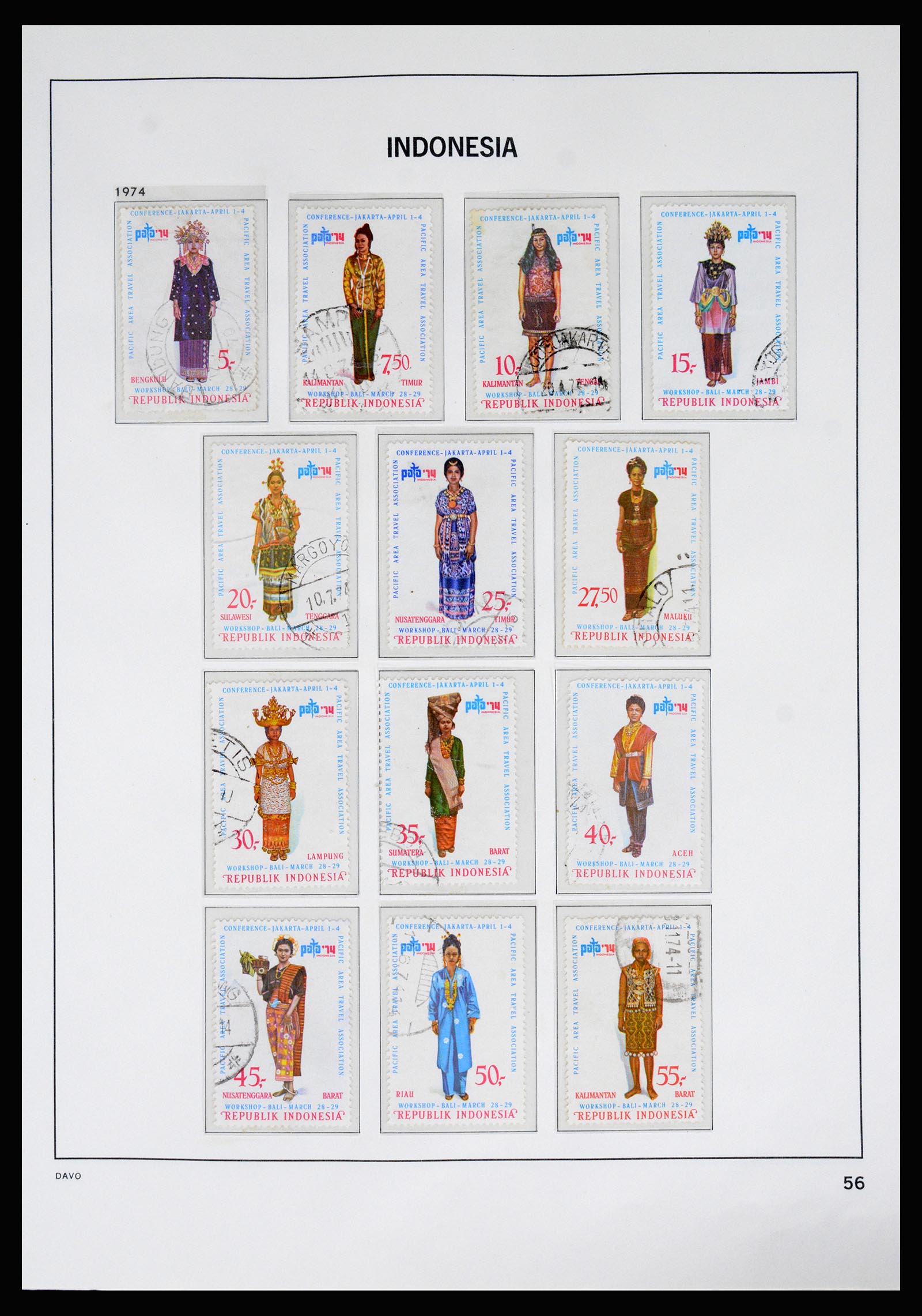 37069 058 - Postzegelverzameling 37069 Indonesië 1948-1980.