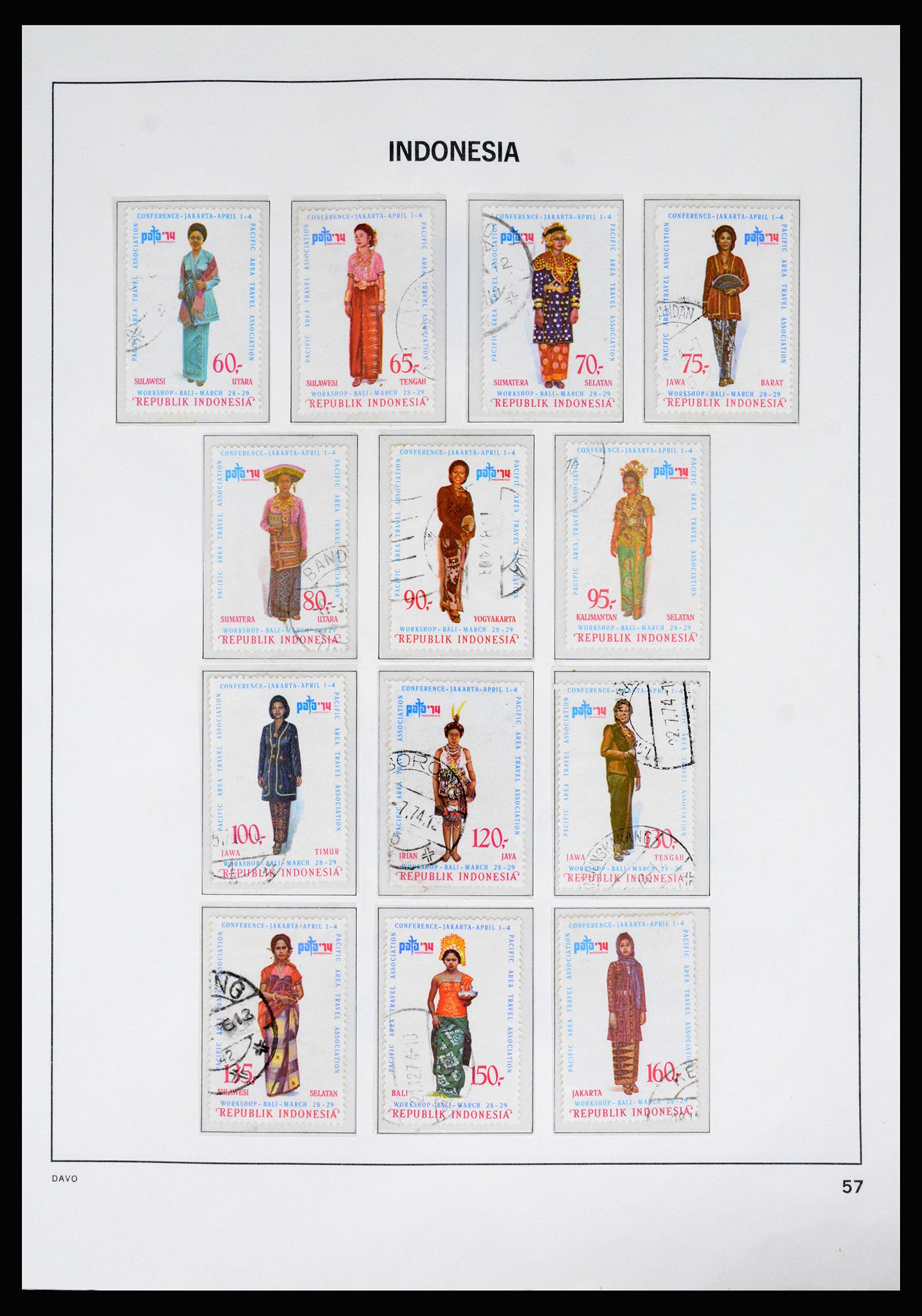 37069 059 - Postzegelverzameling 37069 Indonesië 1948-1980.