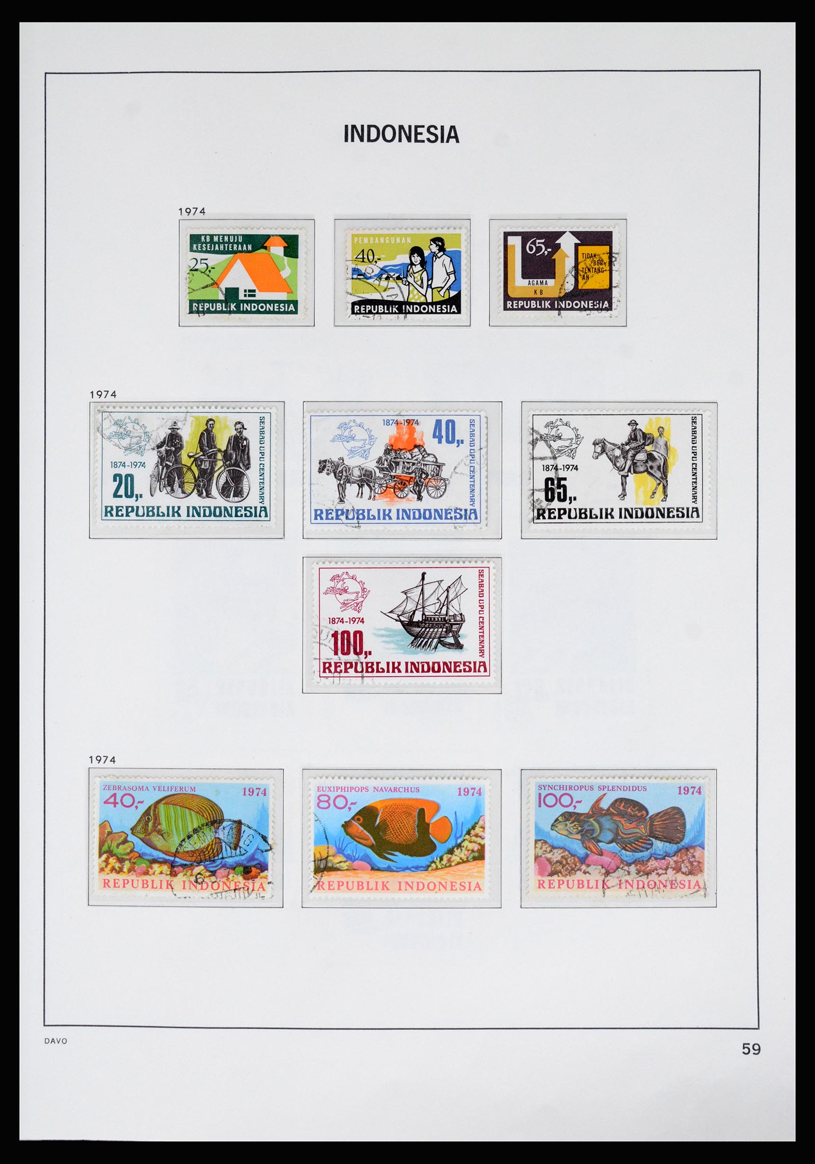37069 061 - Postzegelverzameling 37069 Indonesië 1948-1980.