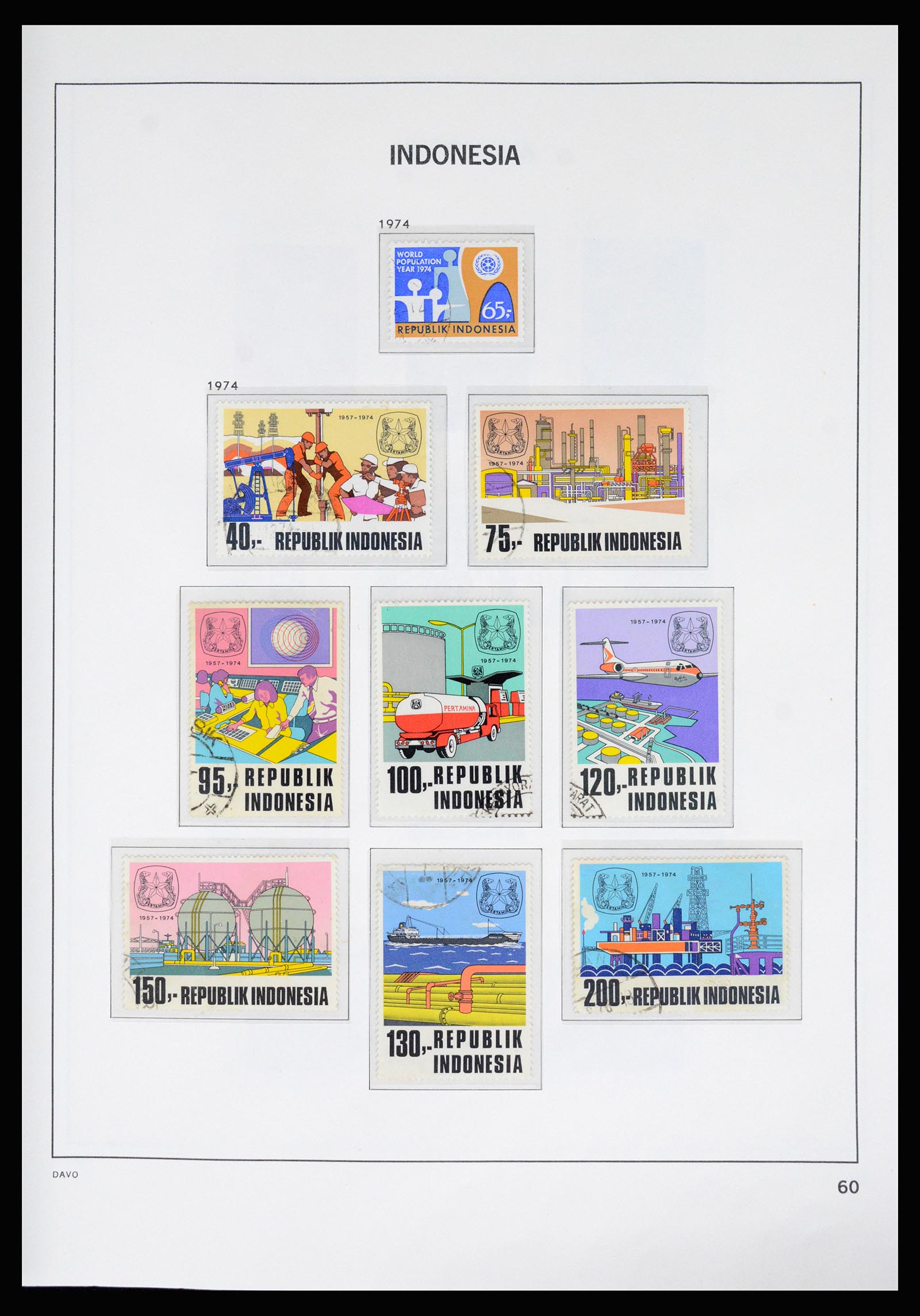 37069 062 - Postzegelverzameling 37069 Indonesië 1948-1980.