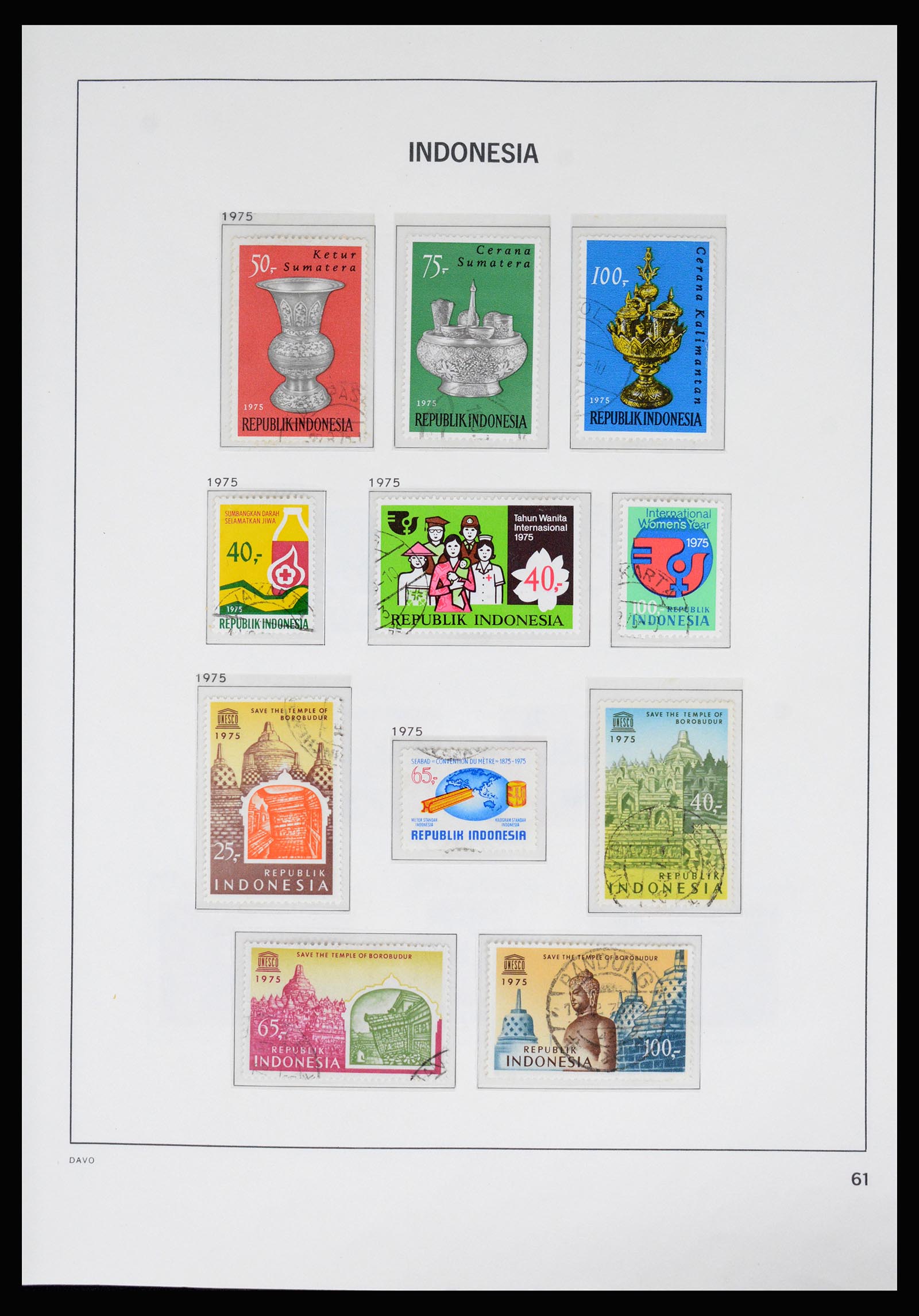37069 063 - Postzegelverzameling 37069 Indonesië 1948-1980.