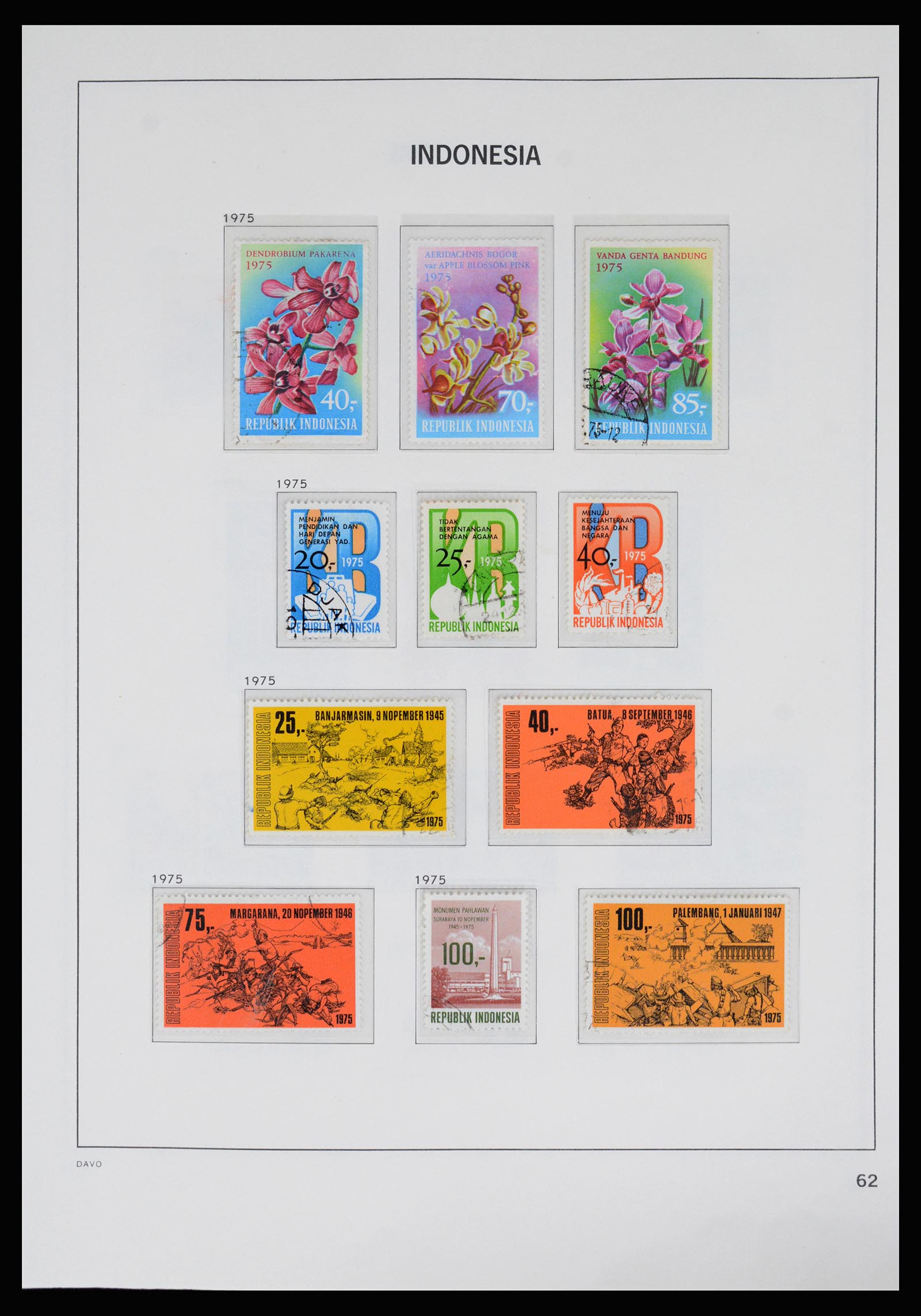 37069 064 - Postzegelverzameling 37069 Indonesië 1948-1980.