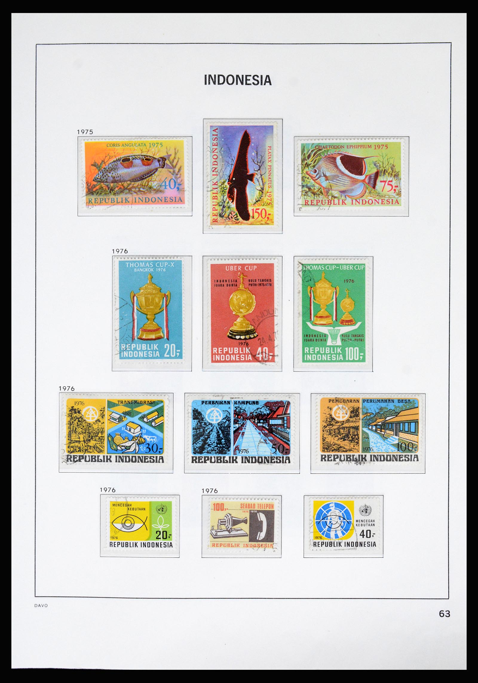 37069 065 - Postzegelverzameling 37069 Indonesië 1948-1980.