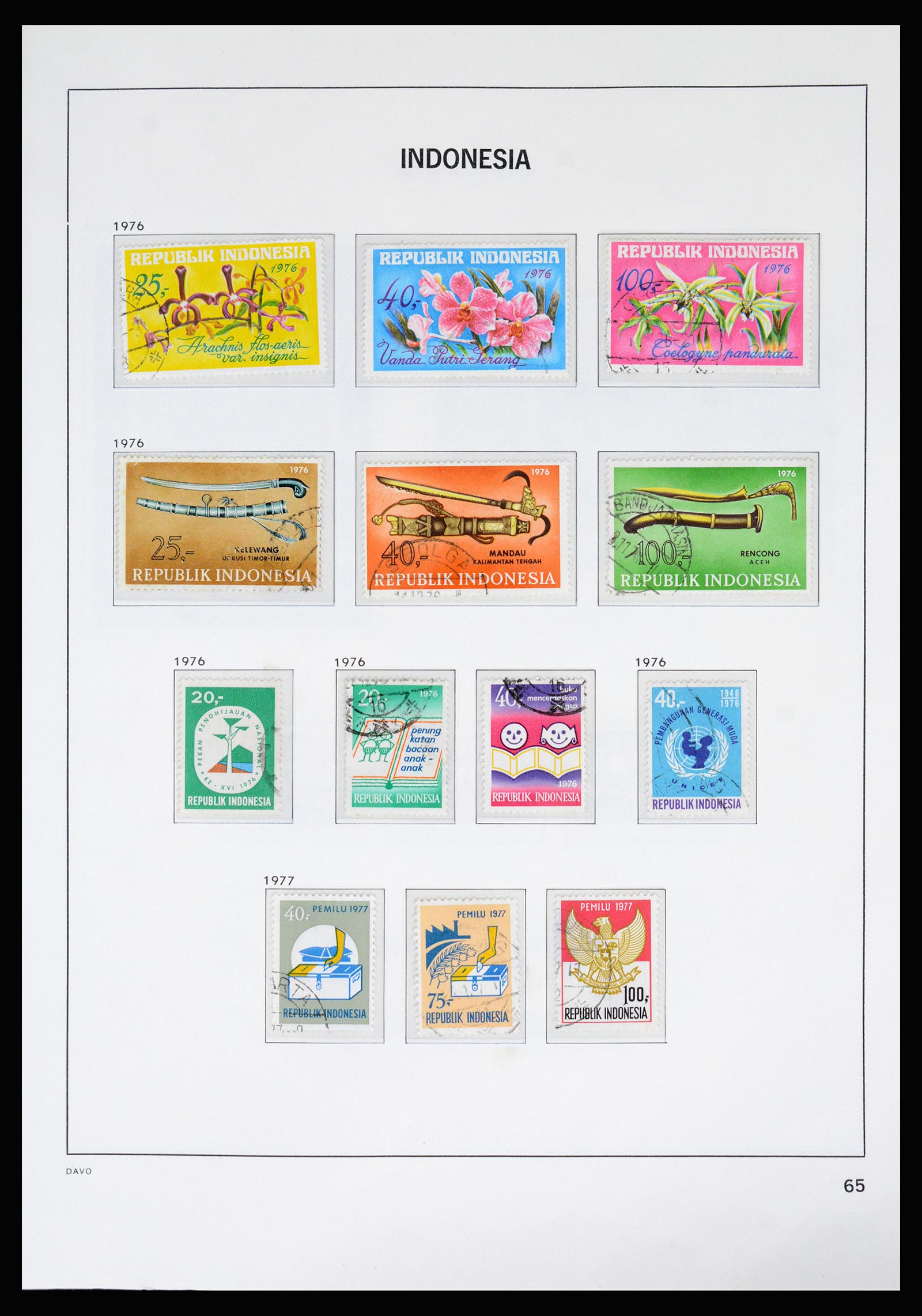 37069 067 - Postzegelverzameling 37069 Indonesië 1948-1980.