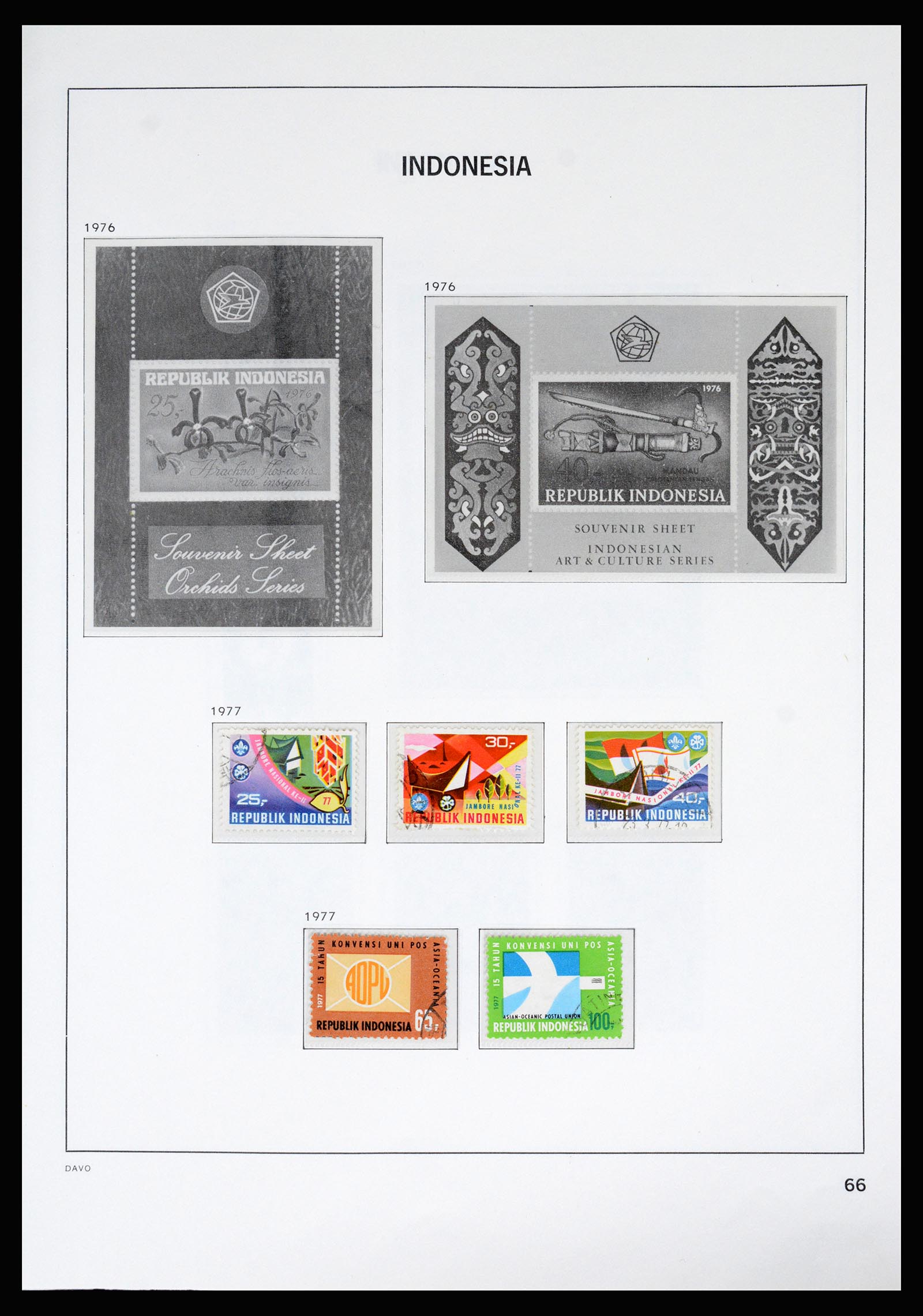 37069 068 - Postzegelverzameling 37069 Indonesië 1948-1980.
