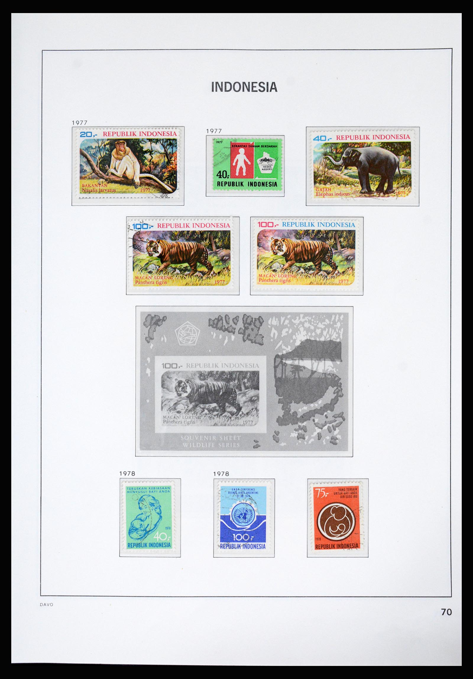 37069 072 - Postzegelverzameling 37069 Indonesië 1948-1980.
