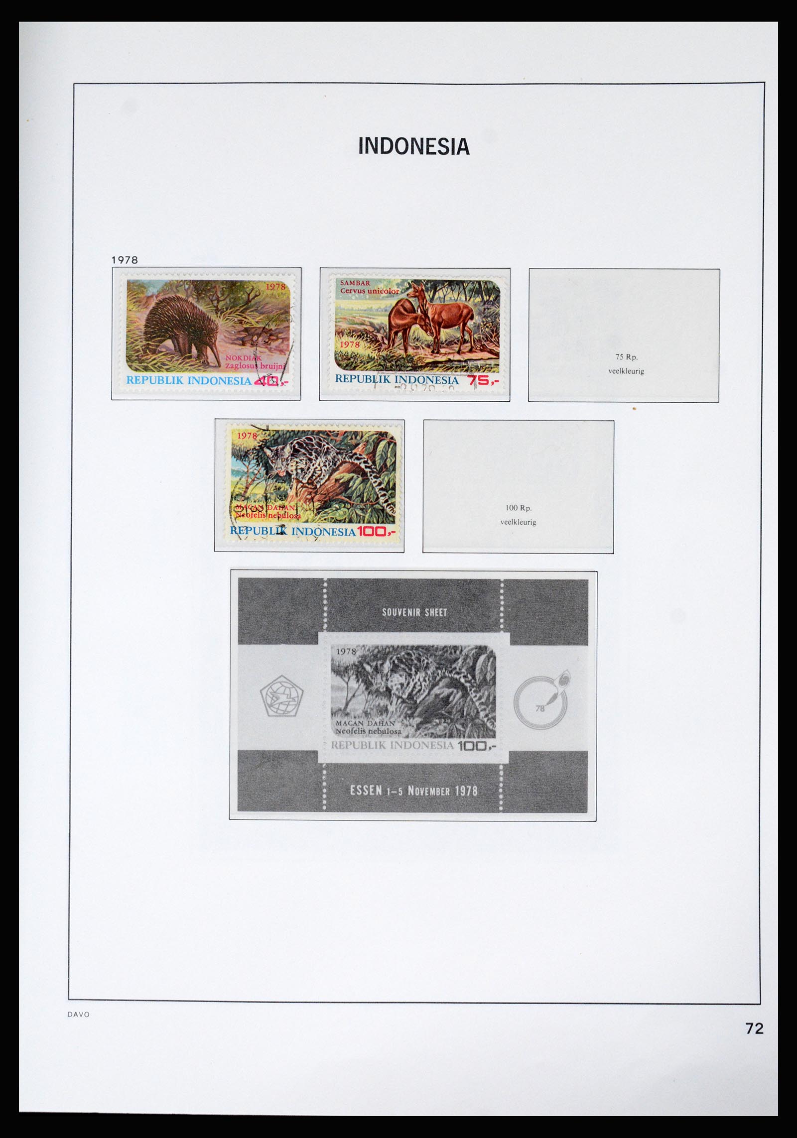 37069 074 - Postzegelverzameling 37069 Indonesië 1948-1980.